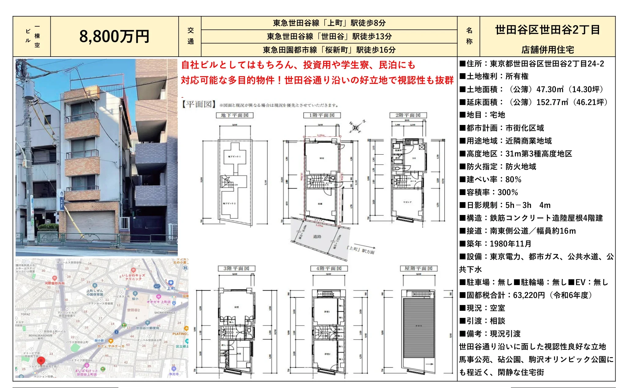 世田谷区世田谷２丁目　空きビル 0