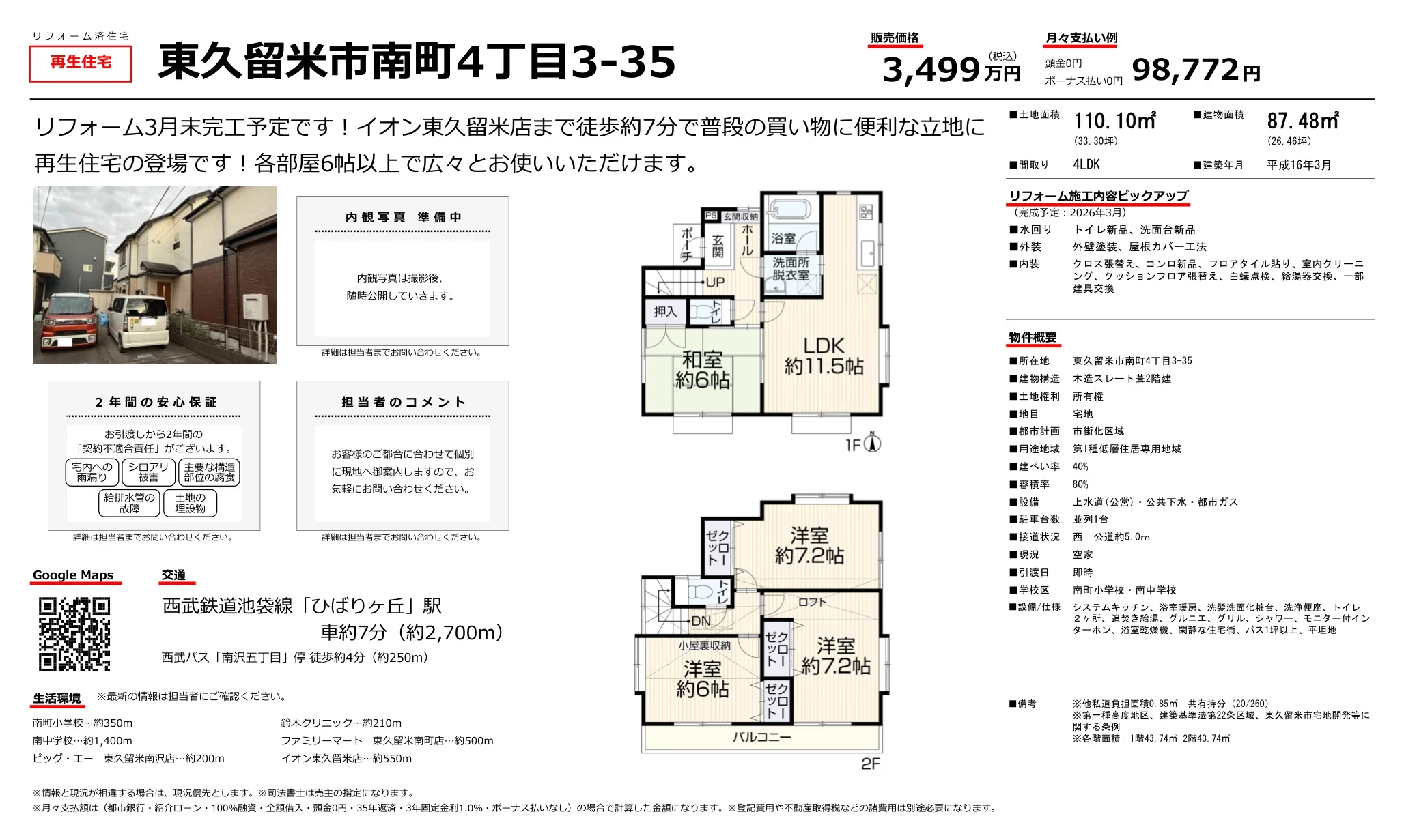 東京都東久留米市南町４丁目 中古戸建 2