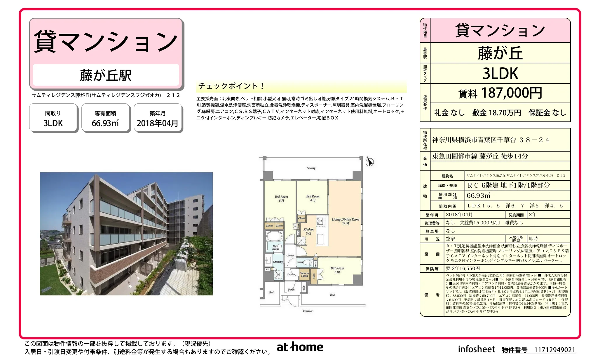 Modern 3LDK Condo in Chigusadai 0