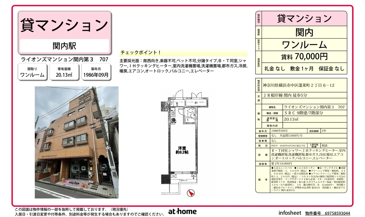 ライオンズマンション関内第３ 0
