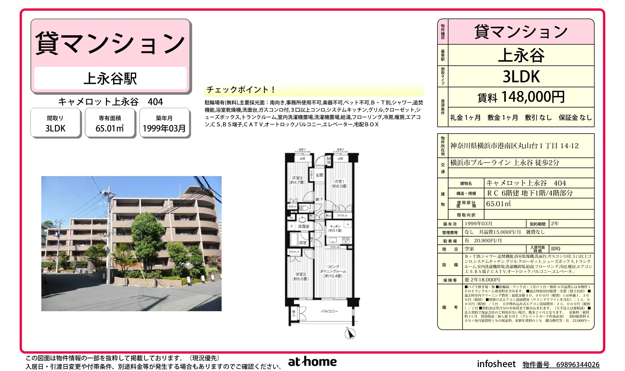 キャメロット上永谷 0