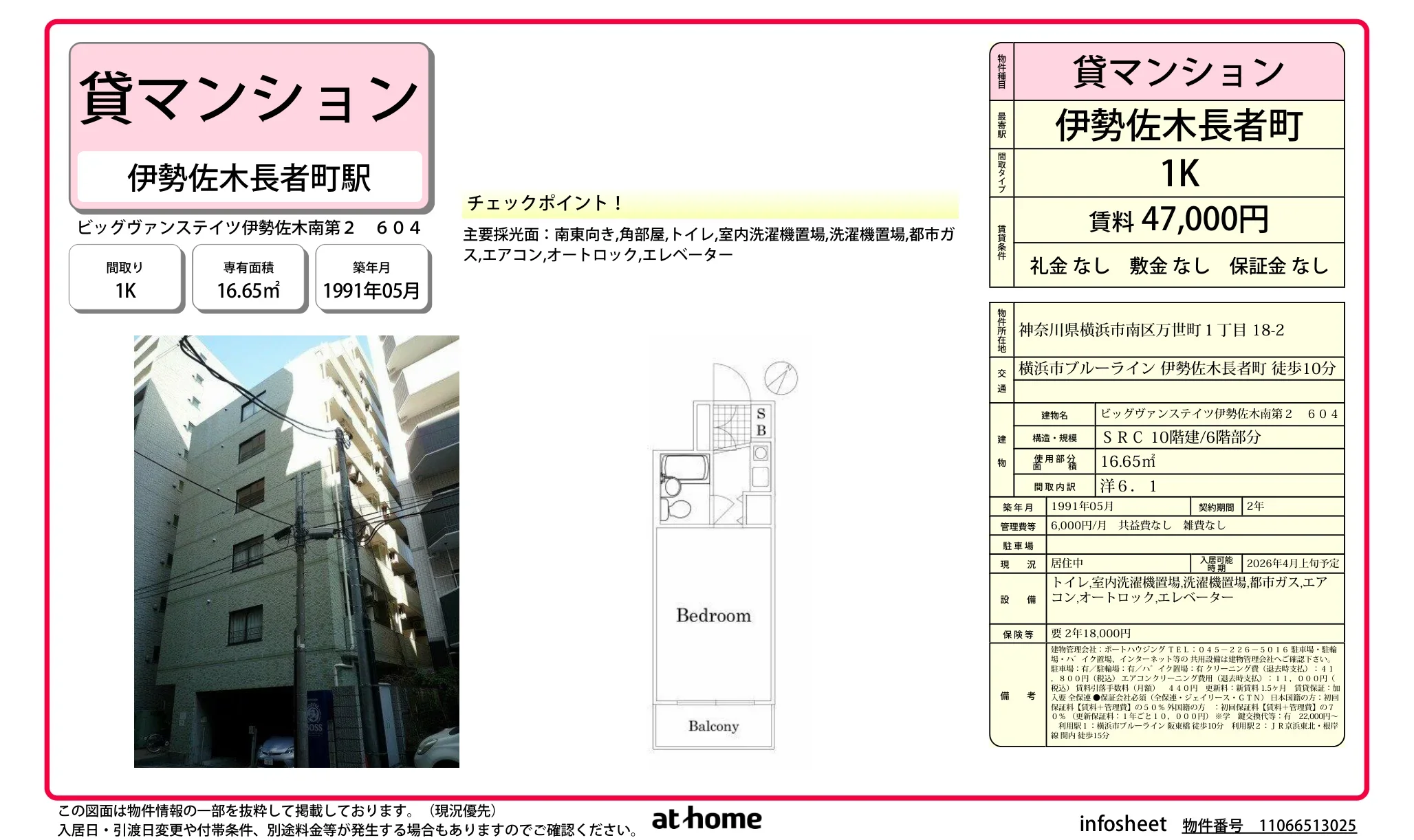 ビッグヴァンステイツ伊勢佐木南第２ 0