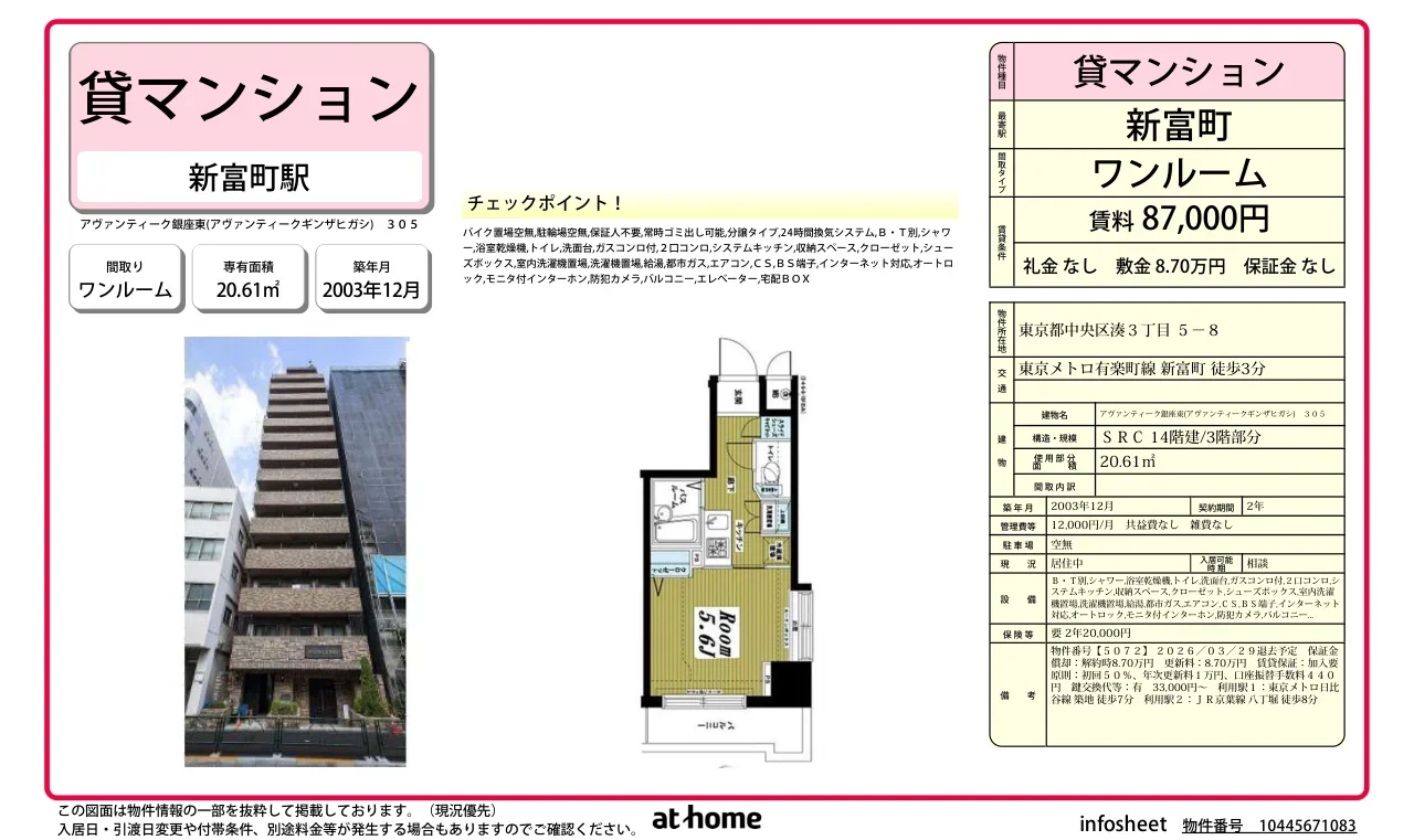 アヴァンティーク銀座東 0