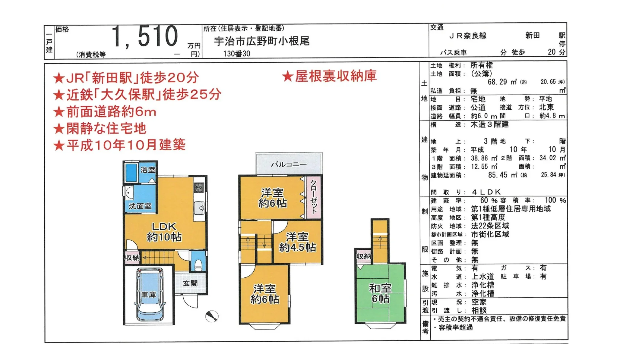 新田 3LDK 0