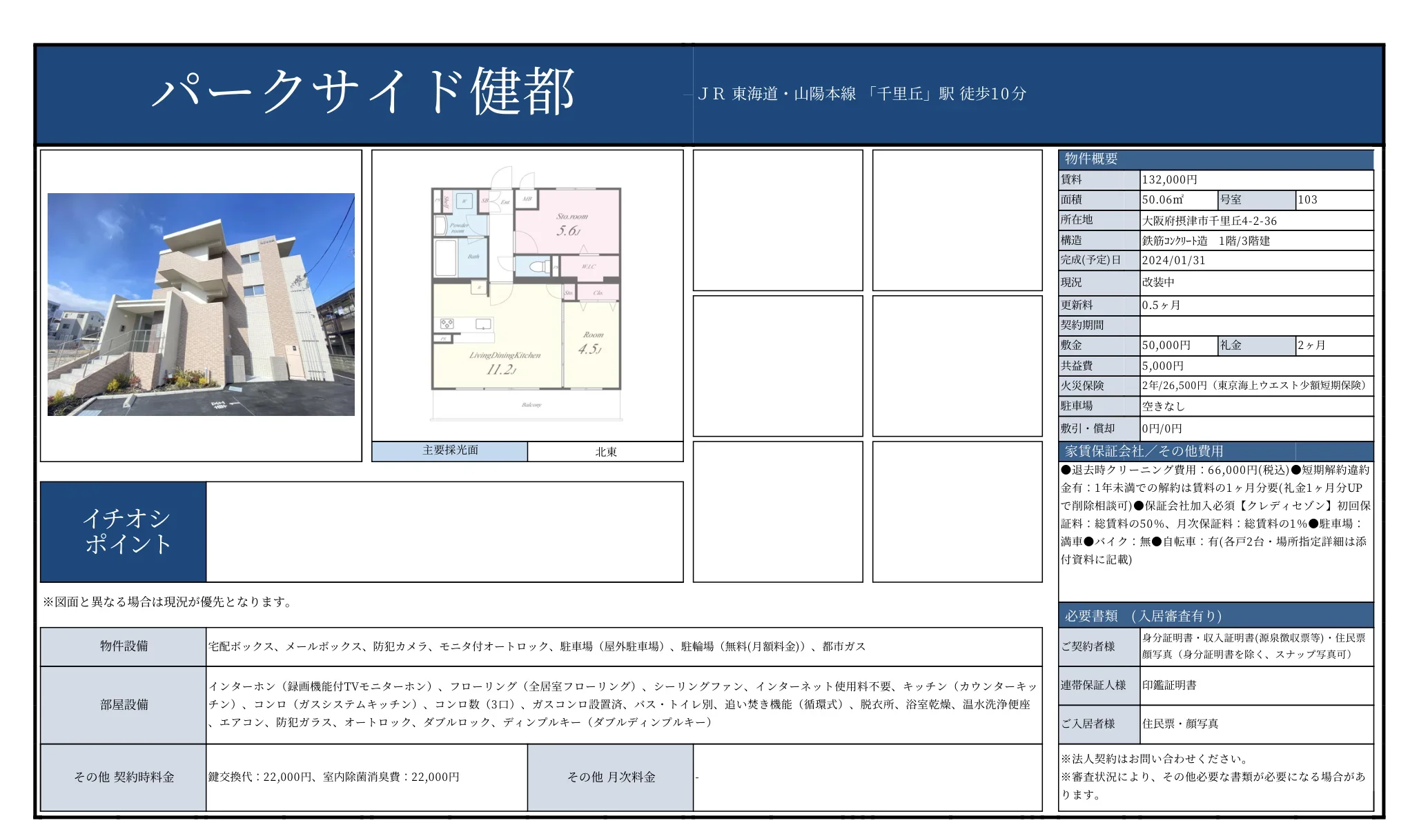 パークサイド健都 103号 0