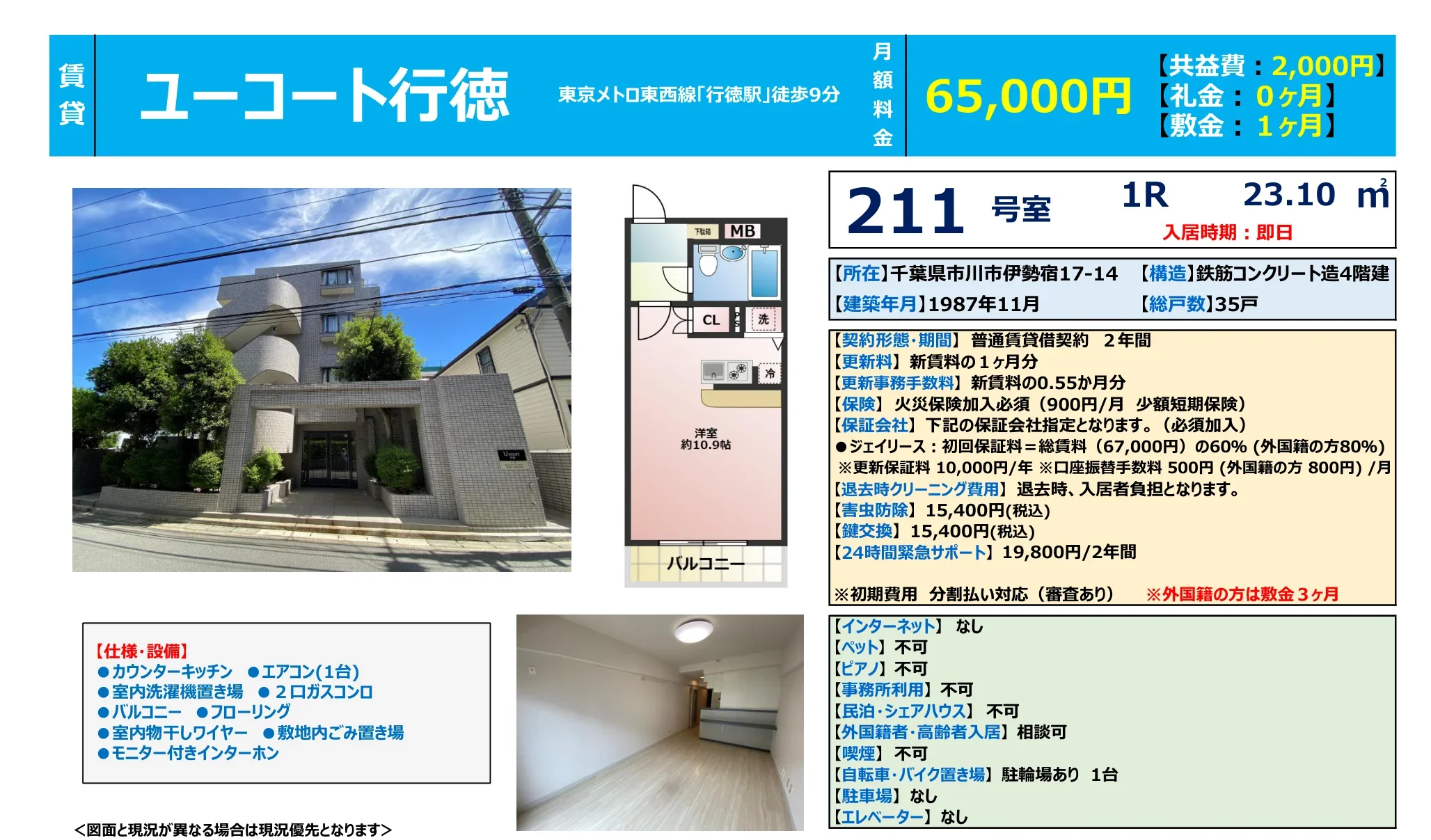 ユーコート行徳 211号室 0