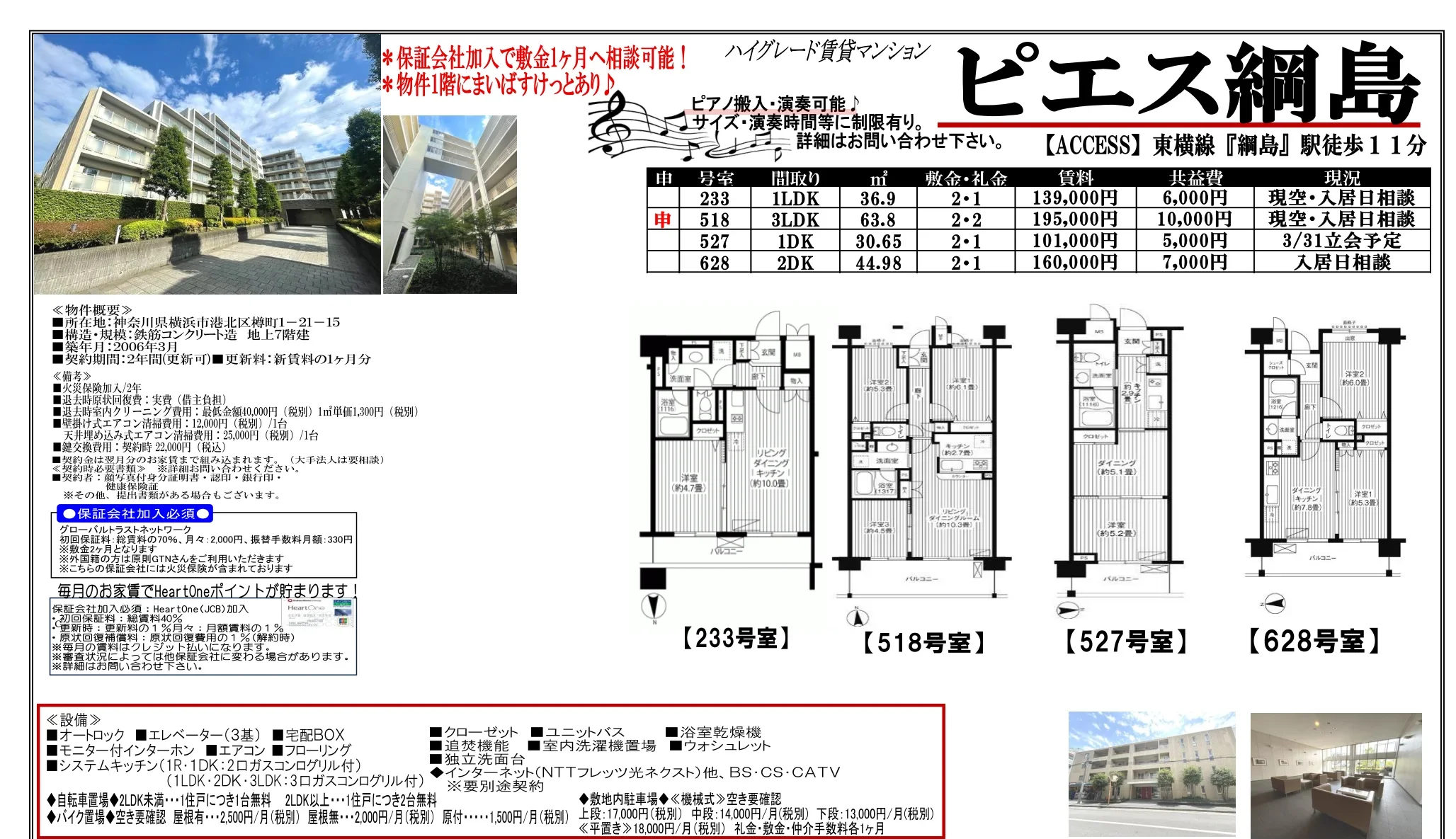 ピエス綱島 628号 0