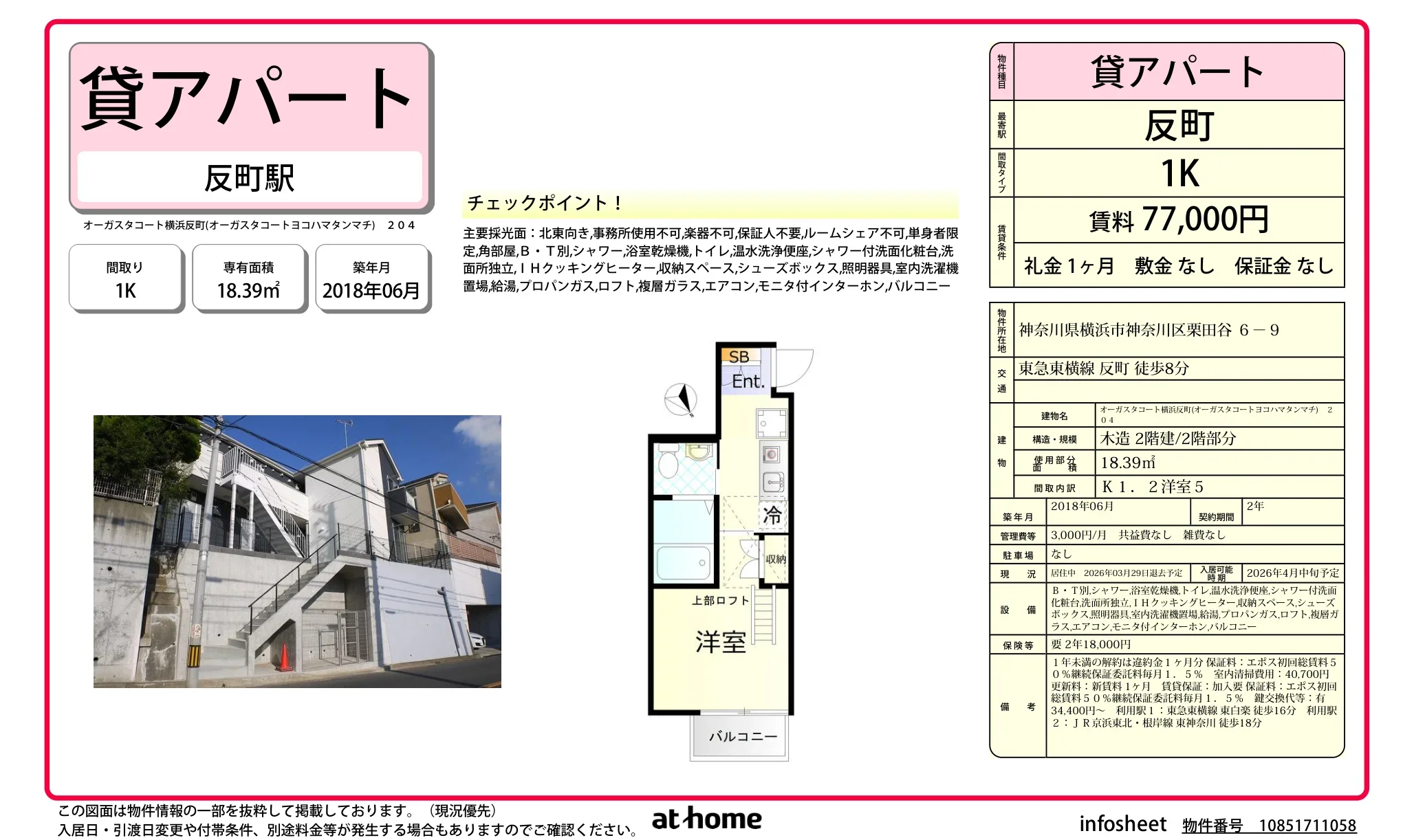 オーガスタコート横浜反町 204号 0