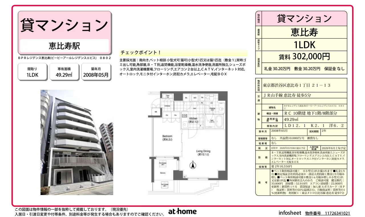 ＢＰＲレジデンス恵比寿 0