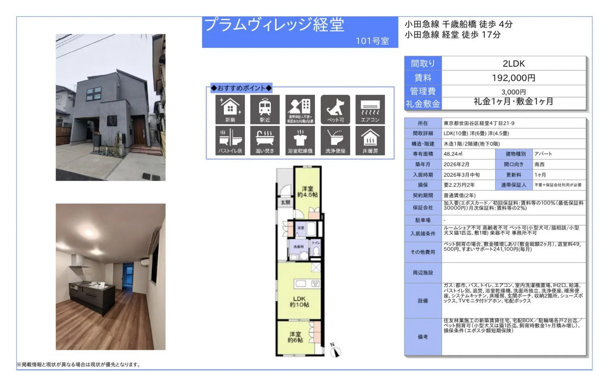 プラムヴィレッジ経堂 101号 0
