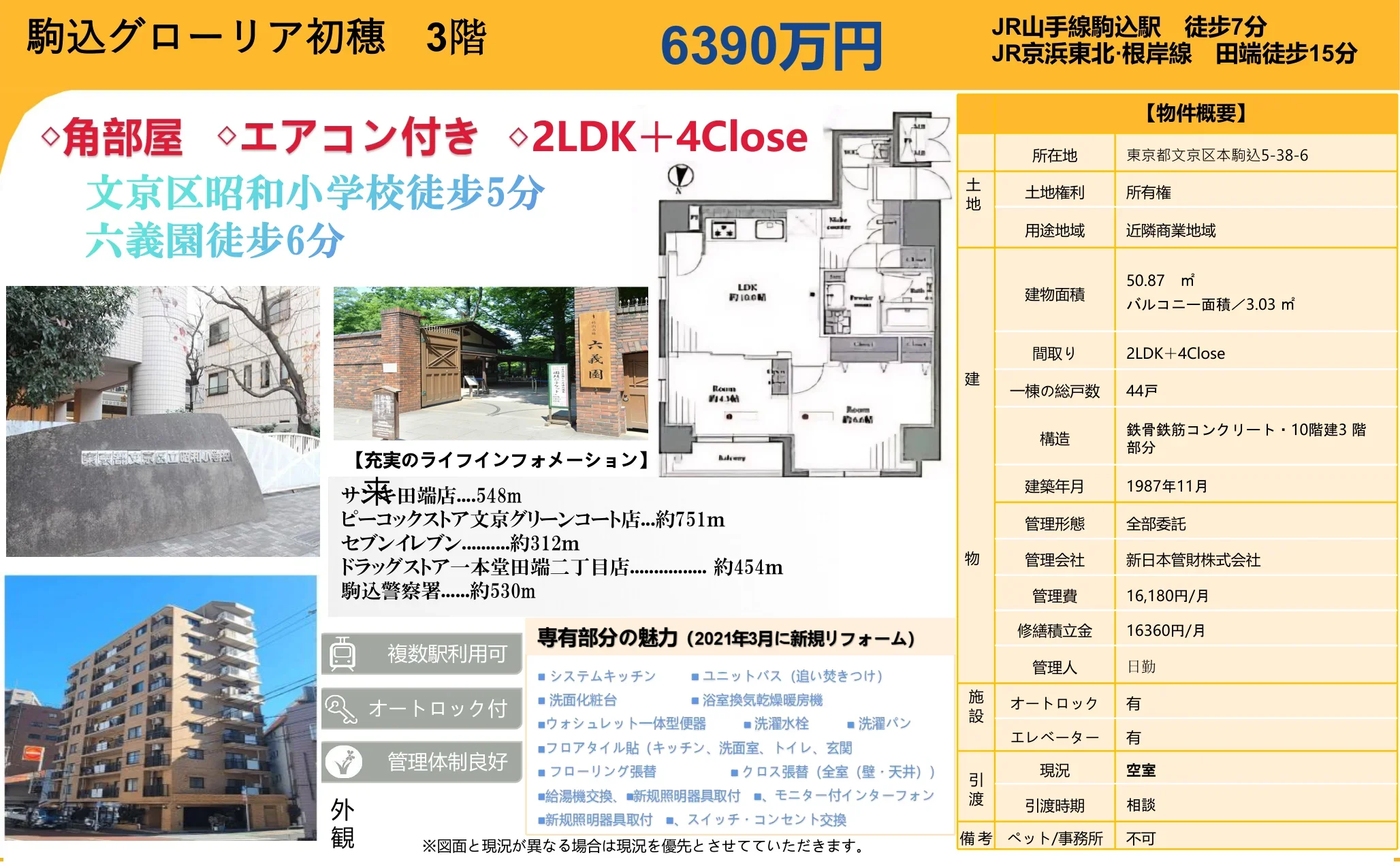 駒込グローリア初穂 3 0