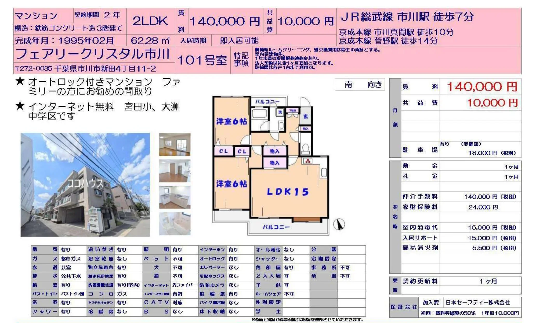 フェアリークリスタル市川 101号 0