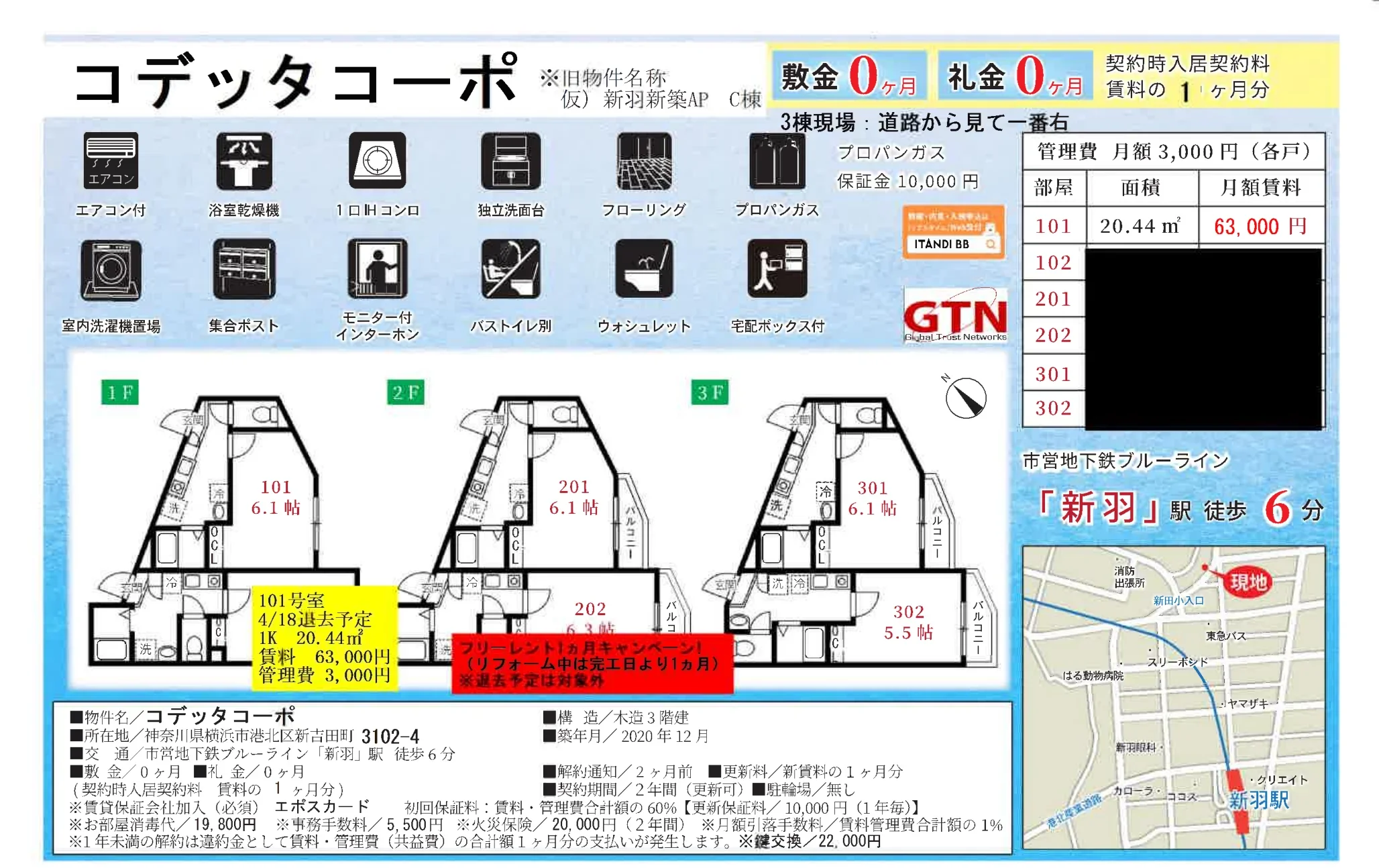 コデッタコーポ 101 0