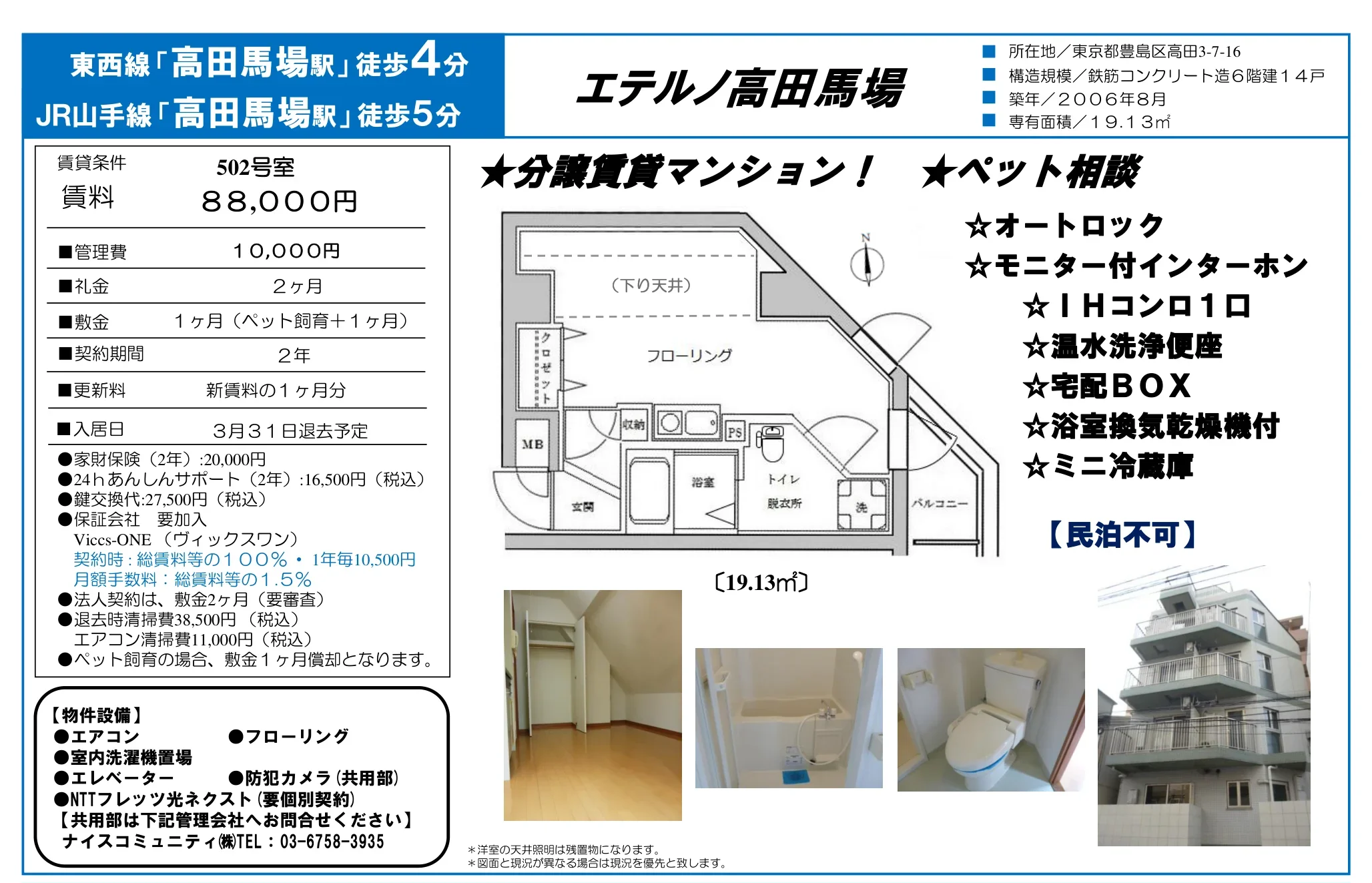 エテルノ高田馬場 502号 0