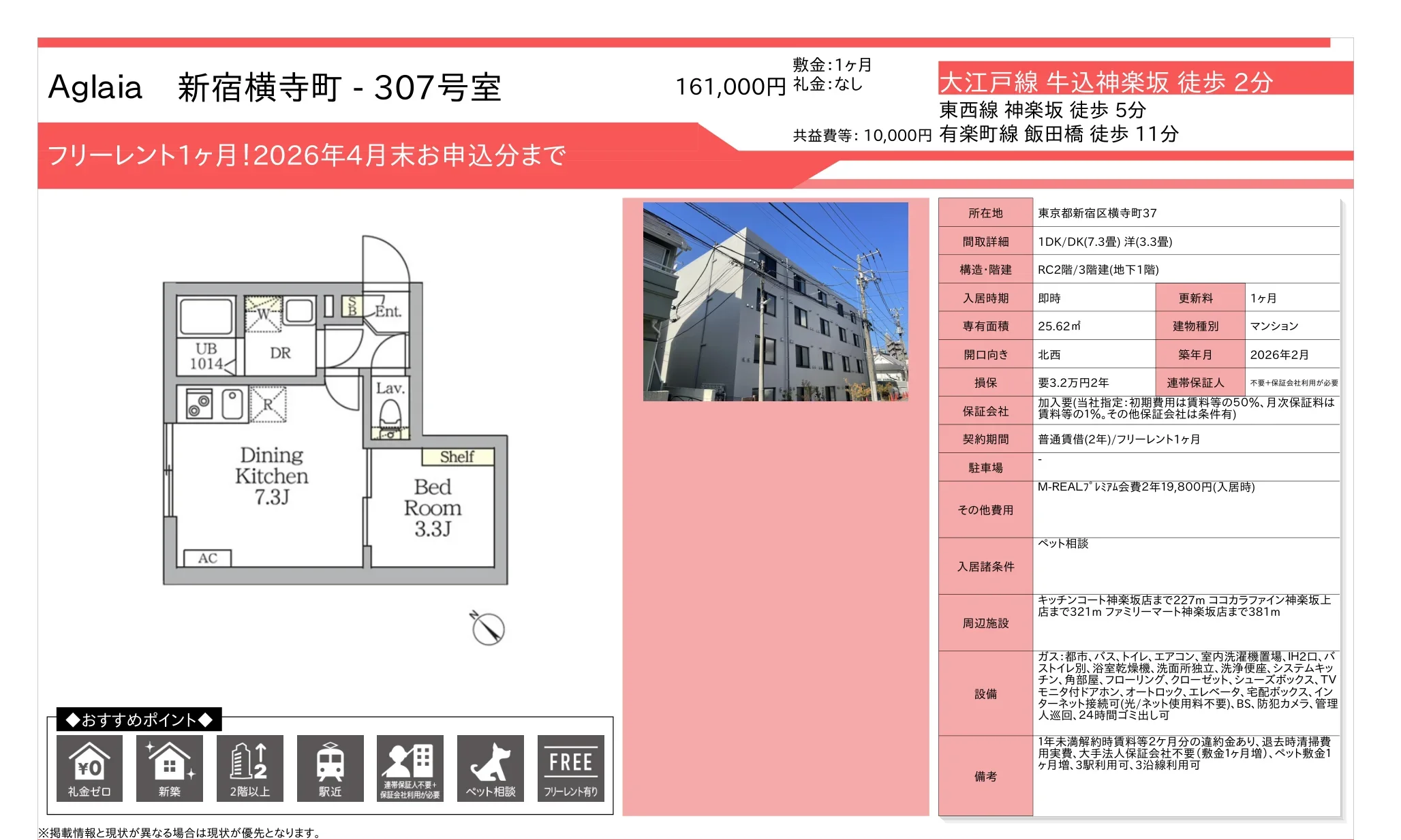 Aglaia 新宿横寺町 307号 0