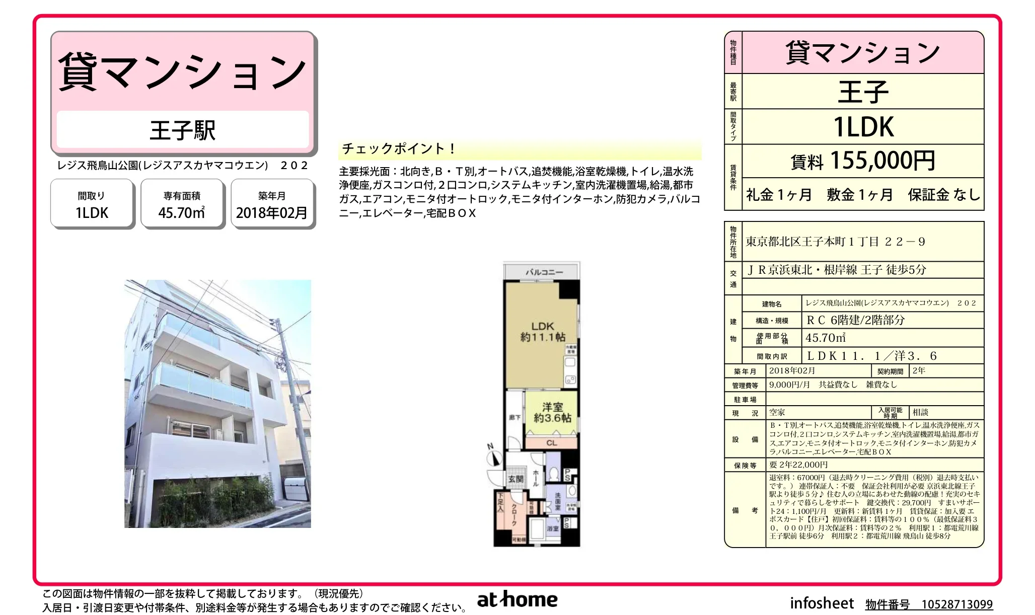 レジス飛鳥山公園 202 0