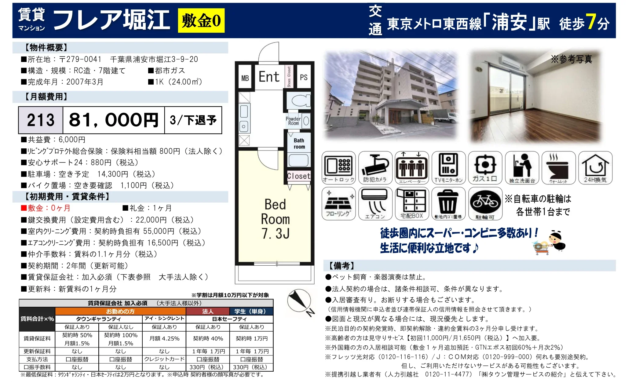 フレア堀江 213号 0