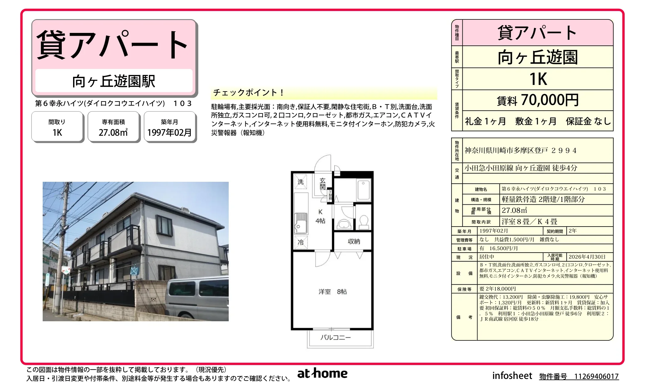 第6幸永ハイツ 103号 0