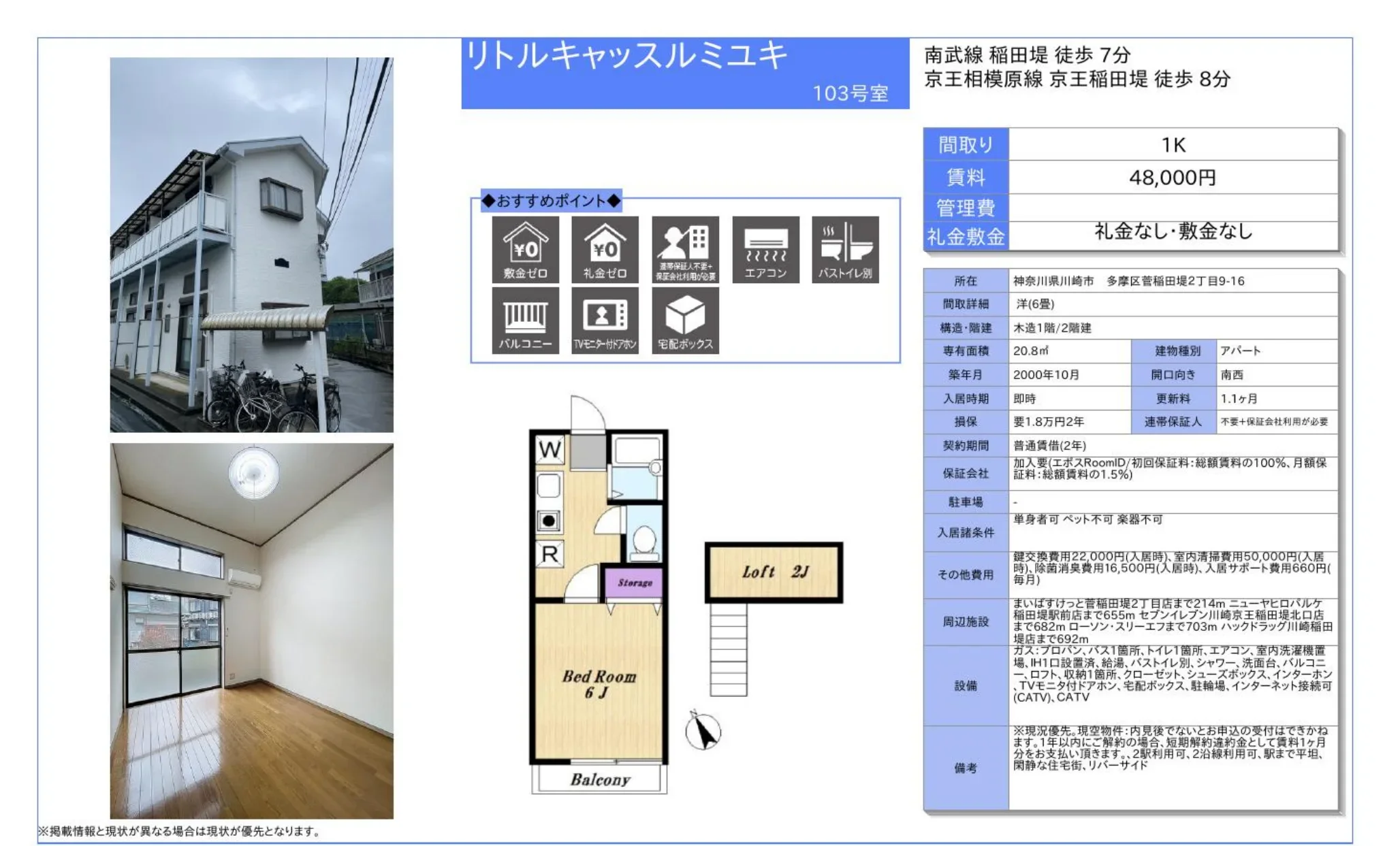 リトルキャッスルミユキ 103号 0