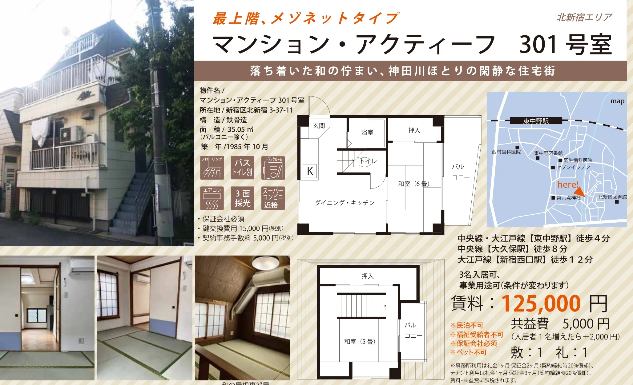 東マンション アクティーフ 301号室 301号 0