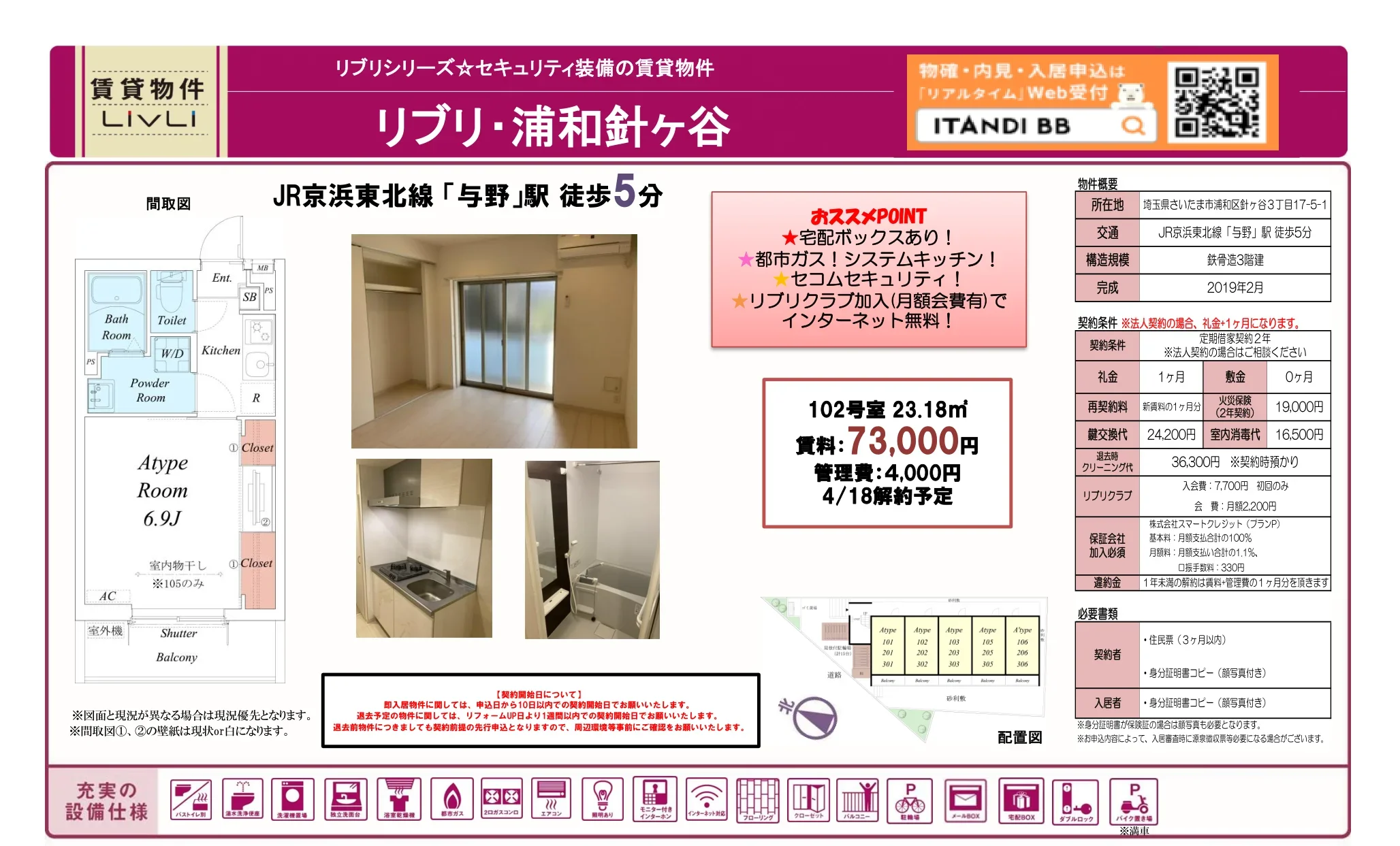 リブリ・浦和針ヶ谷 102号 0