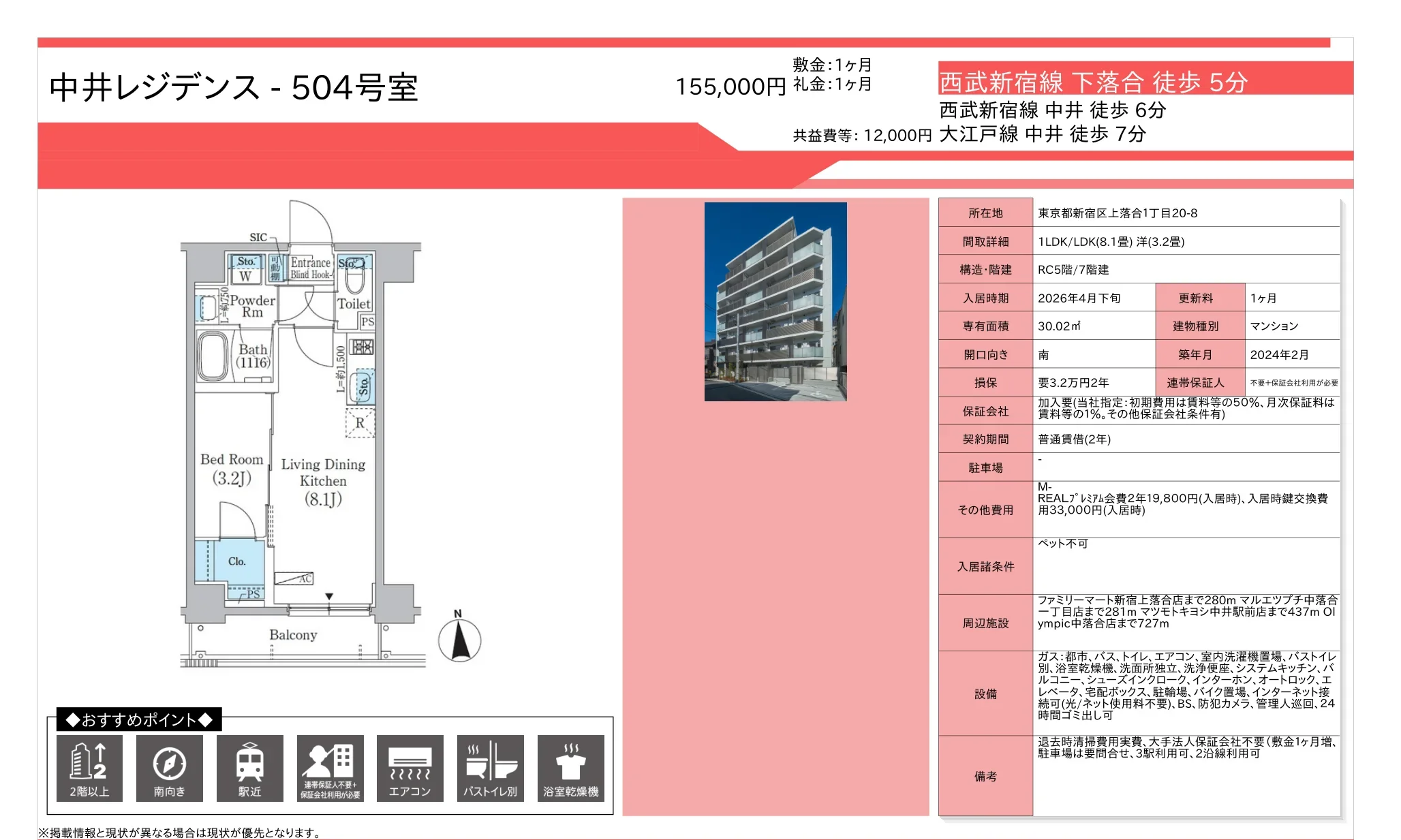 中井レジデンス 504号 0