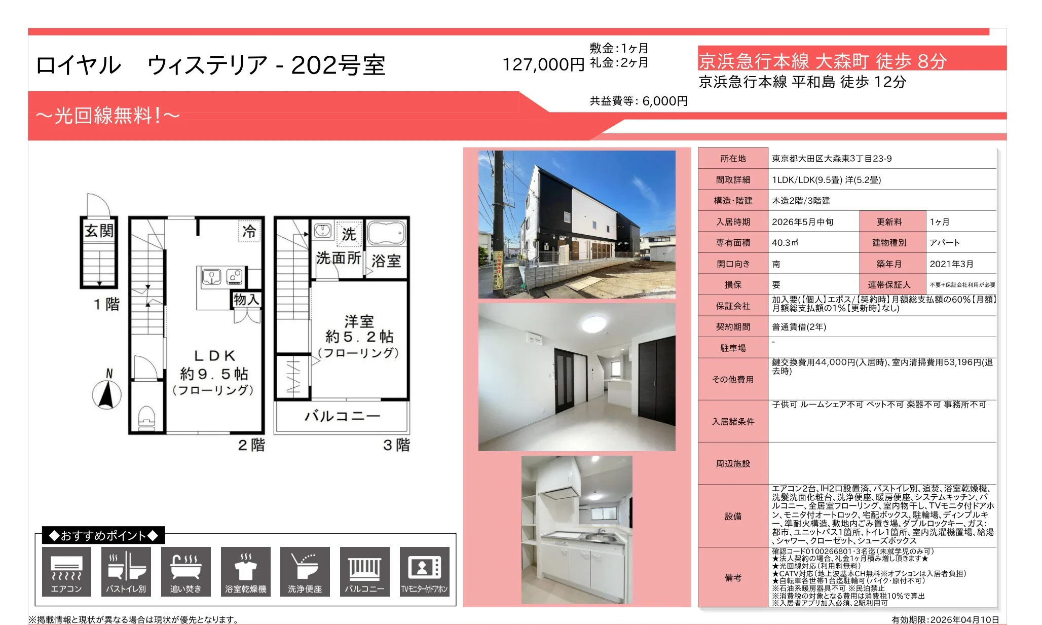ロイヤル ウィステリア 202号 0