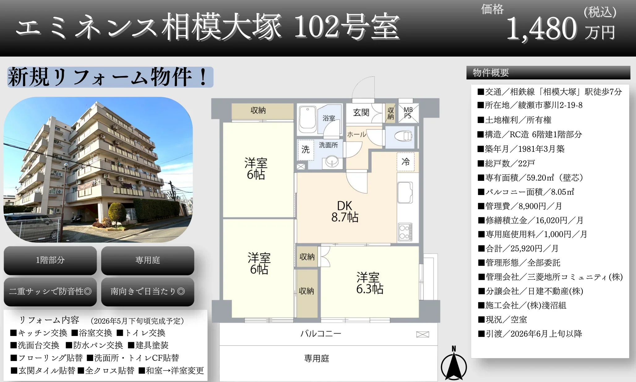 エミネンス相模大塚 102号室 102号 0