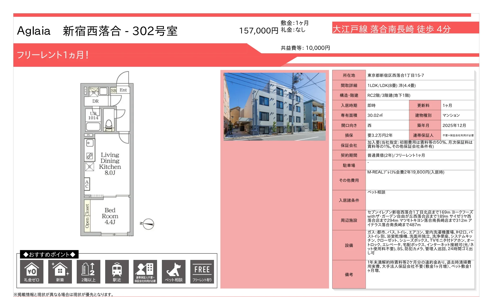 Aglaia新宿西落合 302号 0