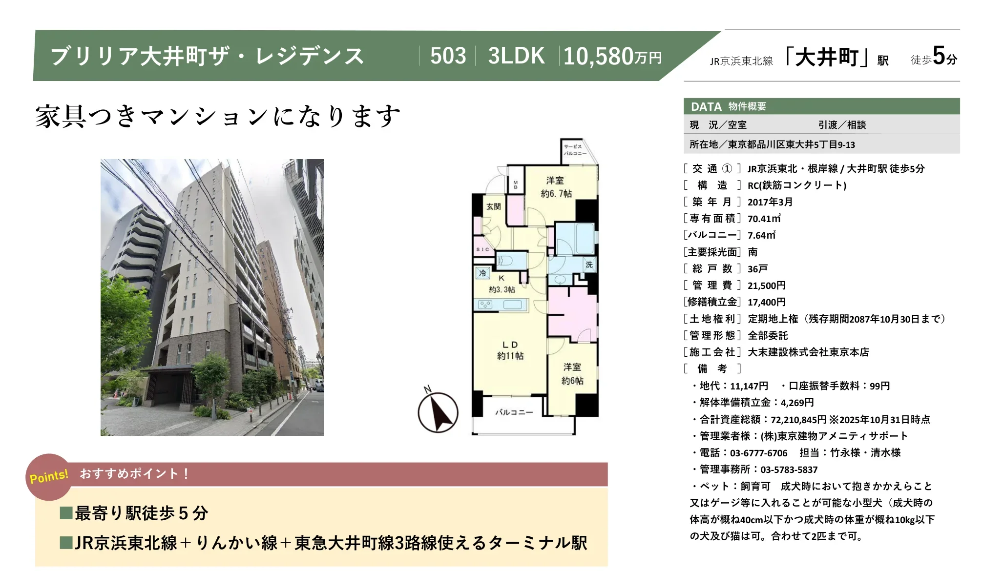 ブリリア大井町ザレジデンス 503号 0