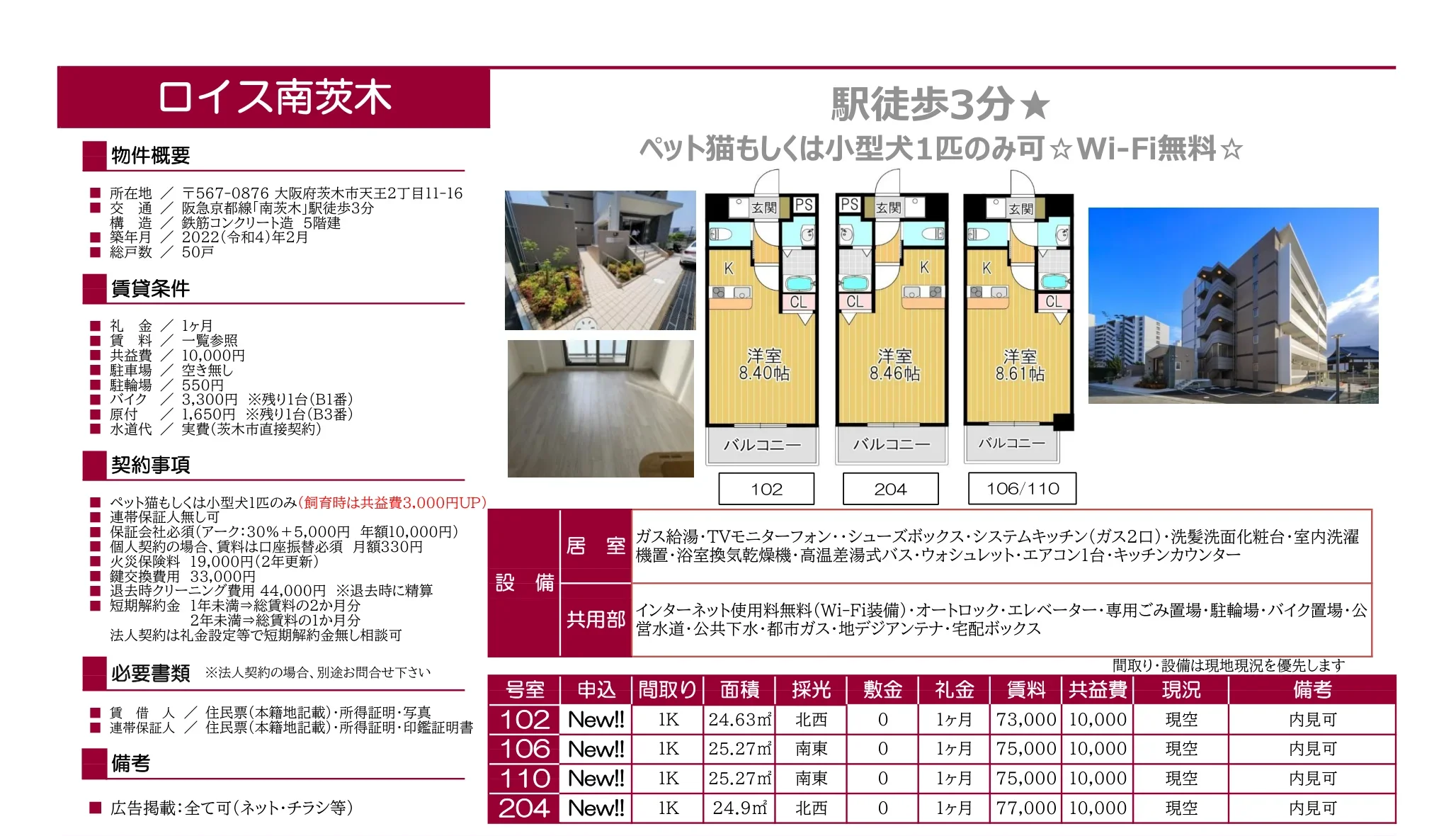 ロイス南茨木 102号 0