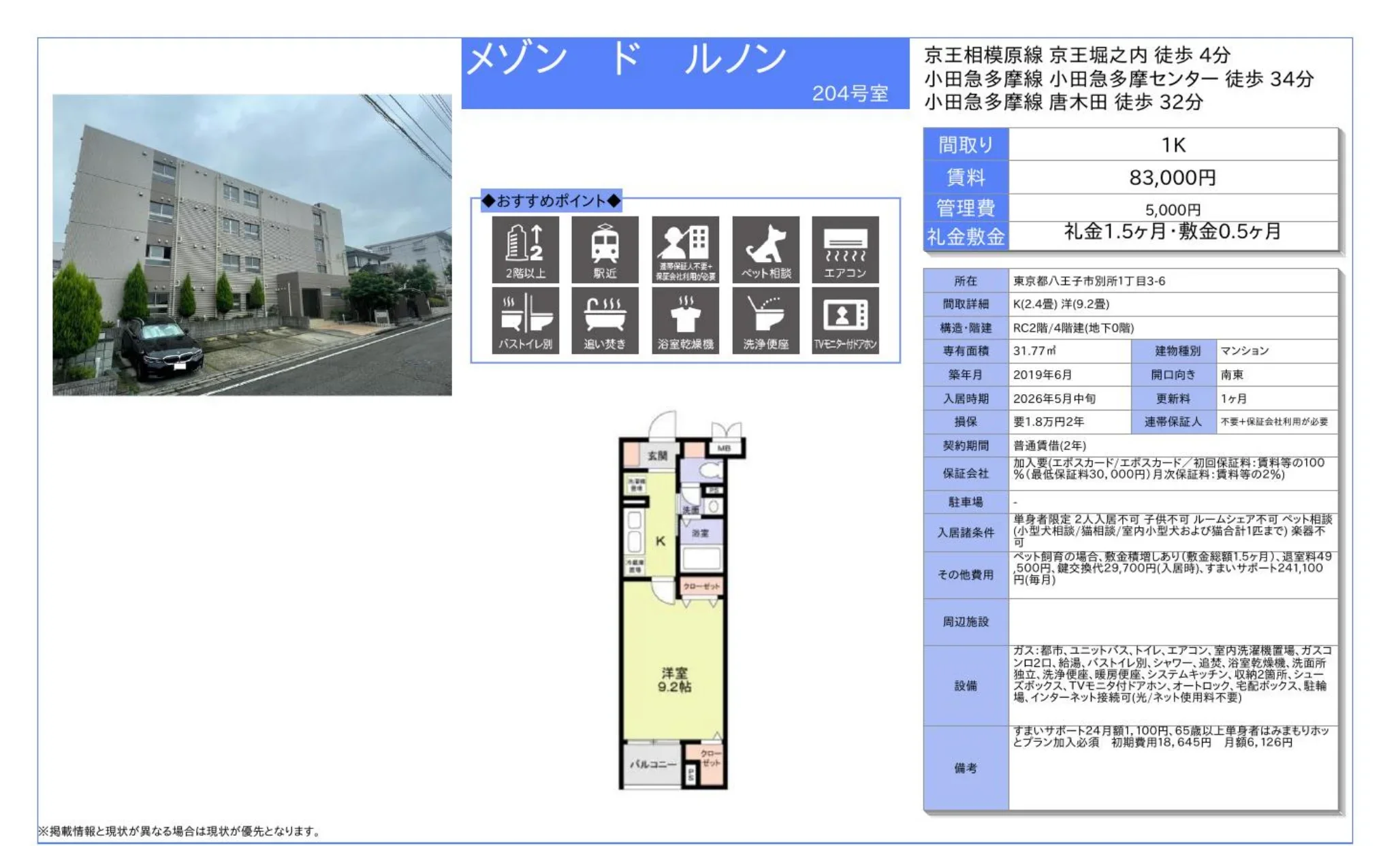 メゾン ドルノン 204号 0