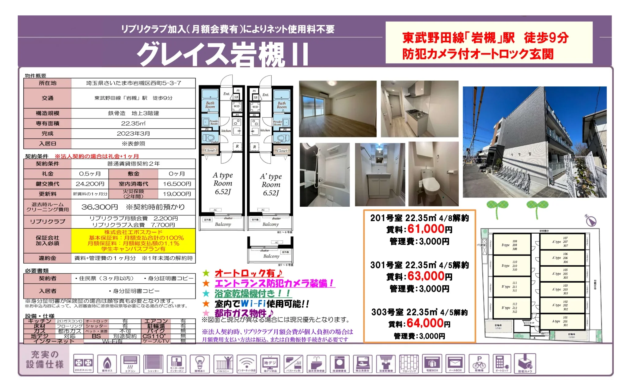 グレイス岩槻Ⅱ 201号 0