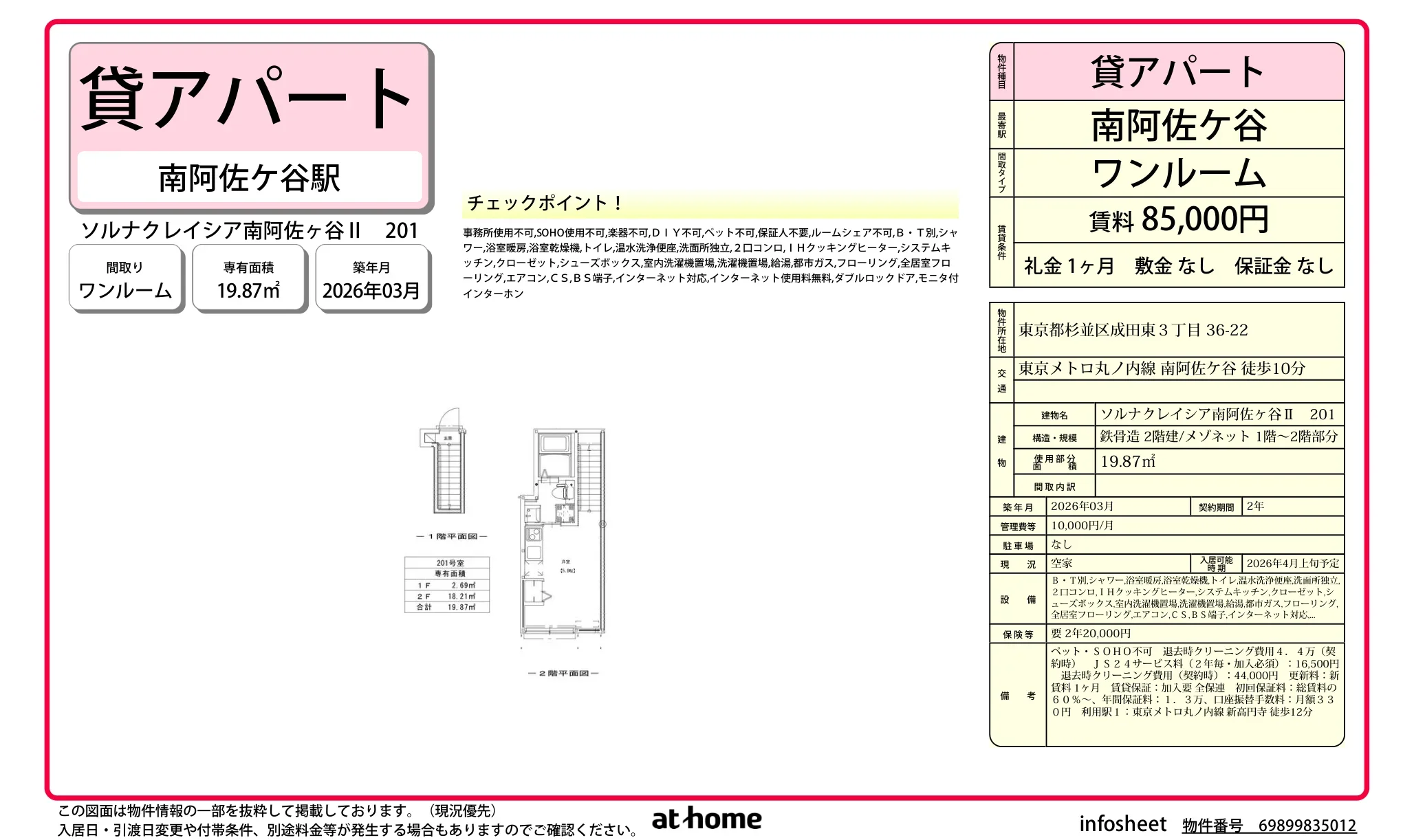 ソルナクレイシア南阿佐ヶ谷Ⅱ 0