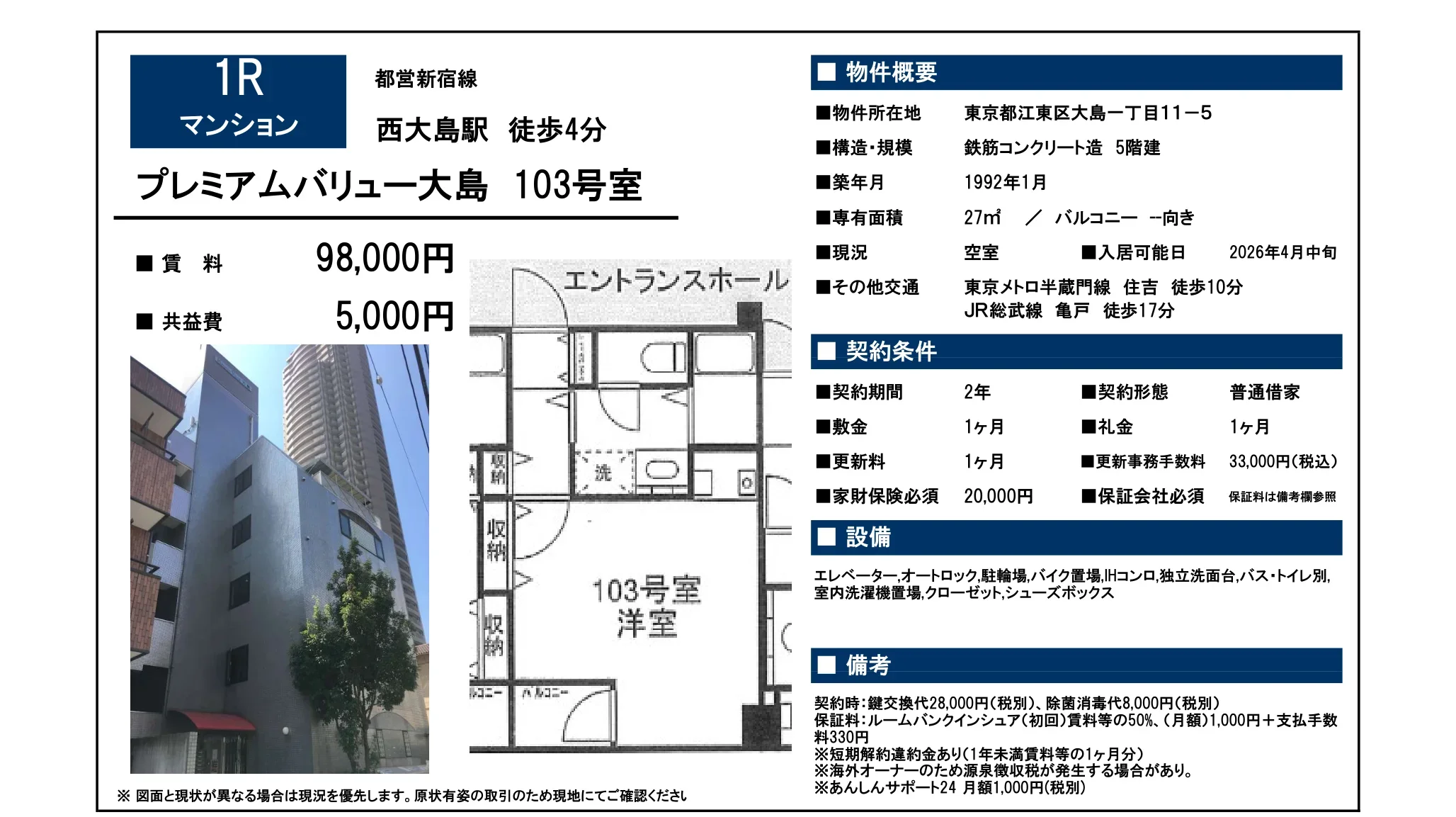 プレミアムバリュー大島 103号室 103号 0