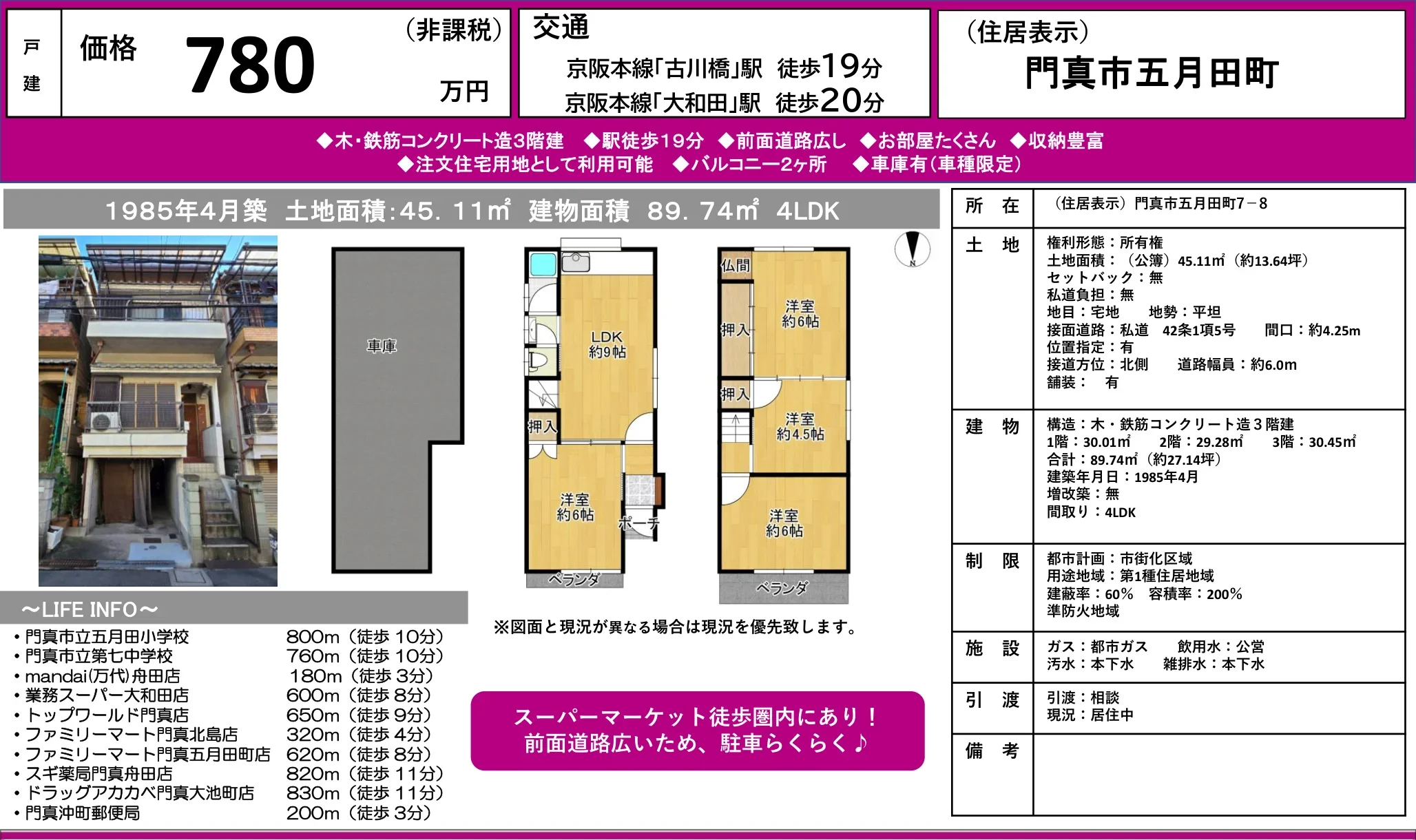 門真市五月田町物件 0