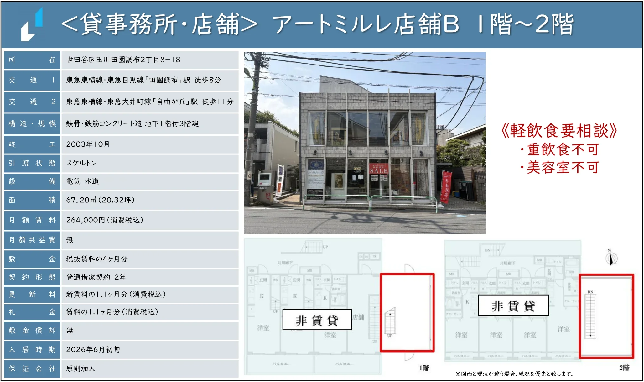 アートミルレ店舗B 1号 0