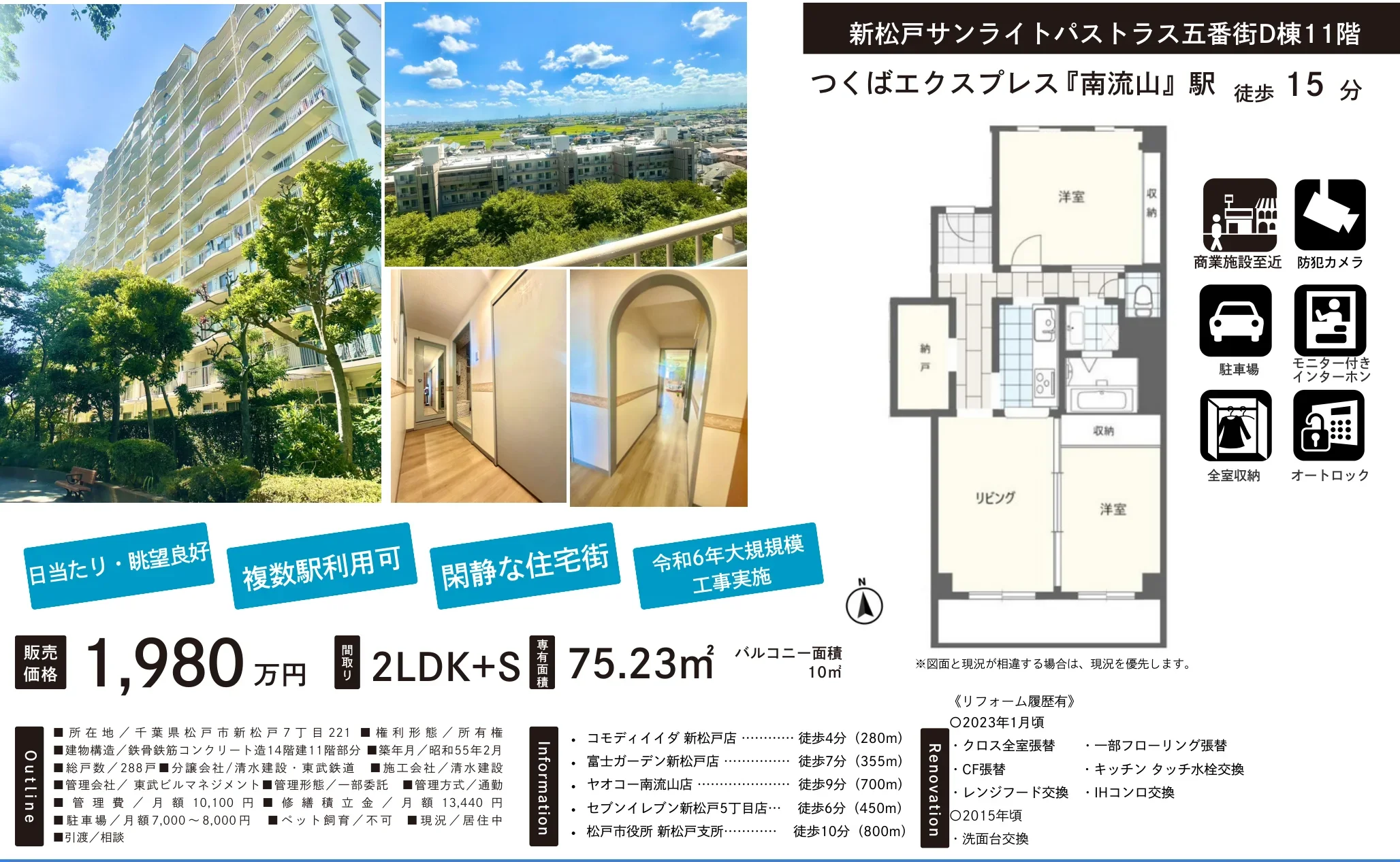新松戸サンライトパストラス五番街D棟 11階 0