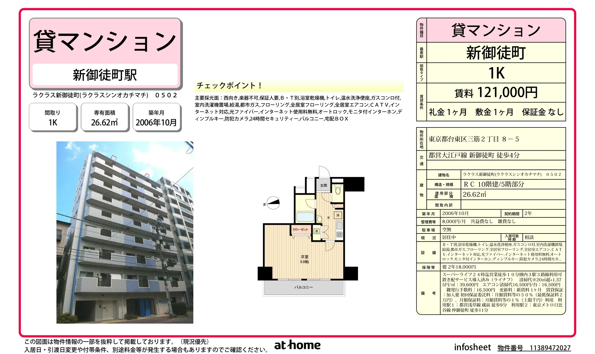 ラクラス新御徒町 0502 0