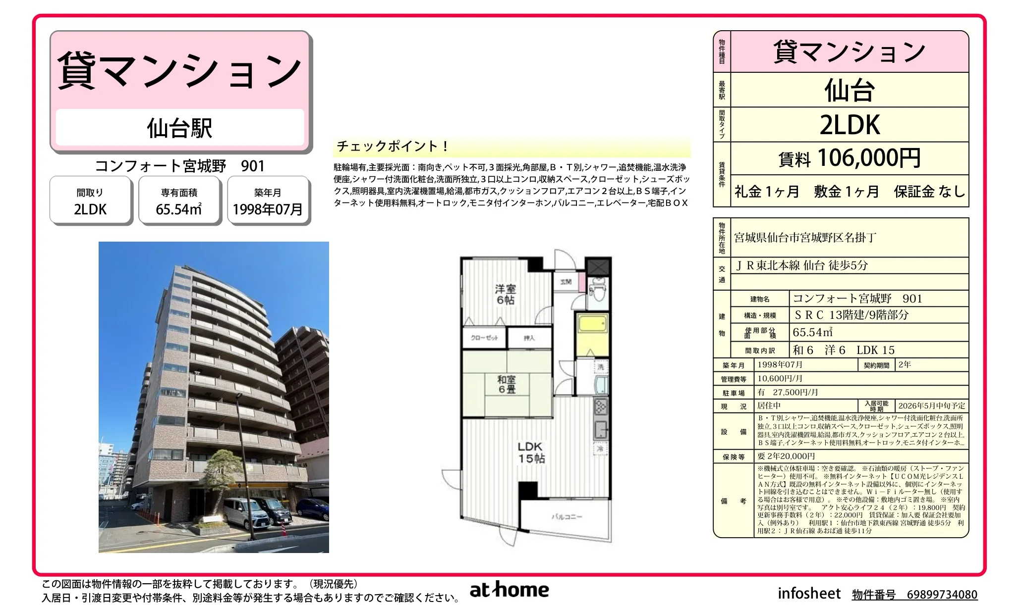 コンフォート宮城野 901 901号 0