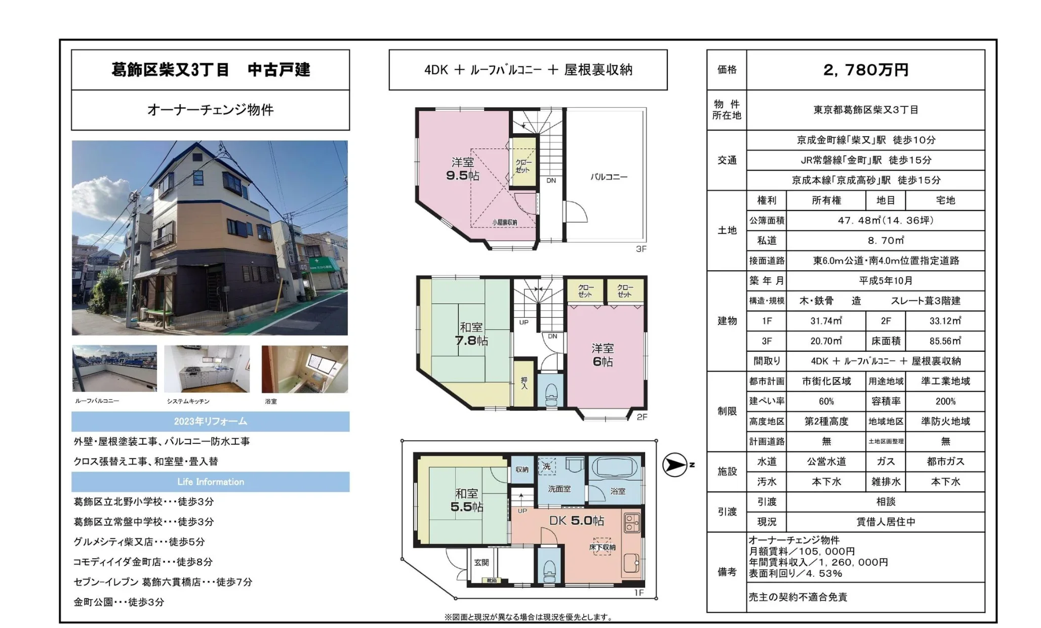 柴又3丁目 中古戸建 0