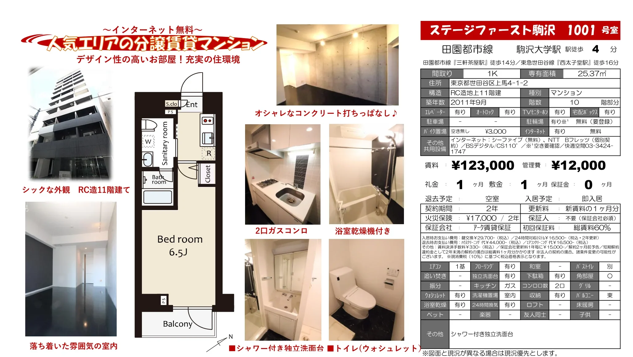 ステージファースト駒沢 1001号 0