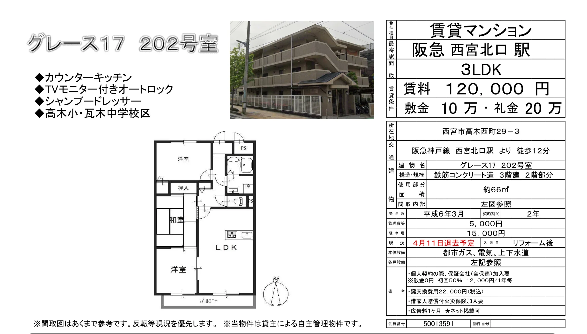グレース17 202号 0