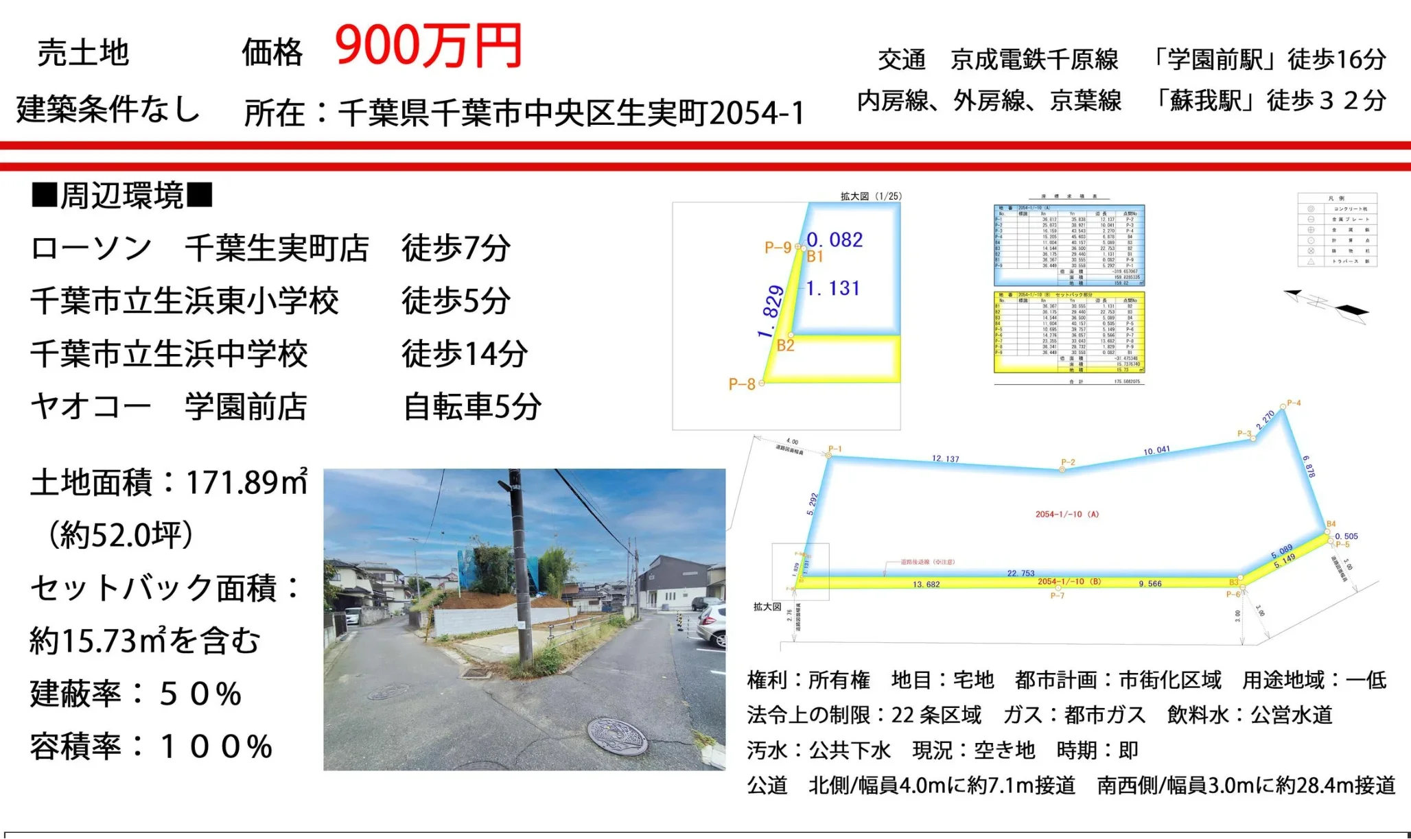 千葉県千葉市中央区生実町 売地 6