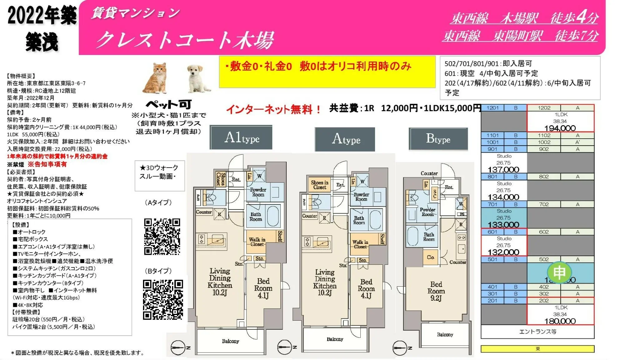 クレストコート木場 1202 0