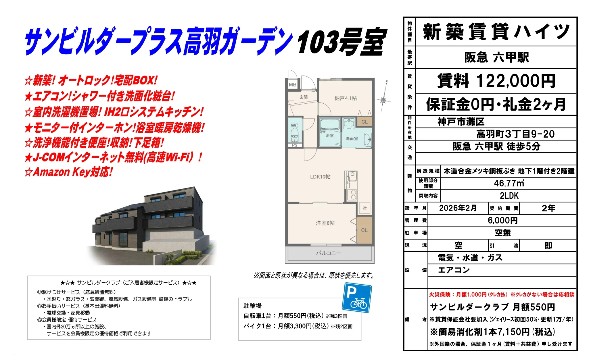 サンビルダープラス高羽ガーデン 103号 0