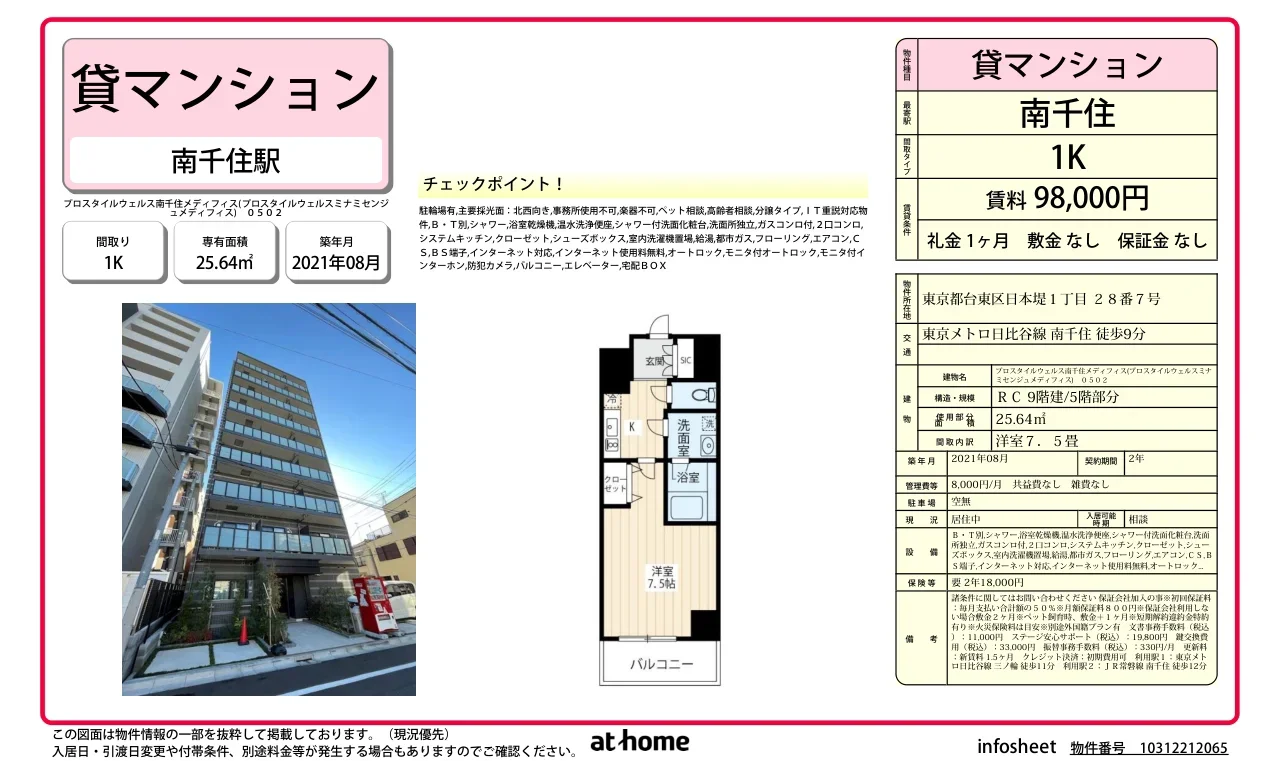プロスタイルウェルス南千住メディフィス 0