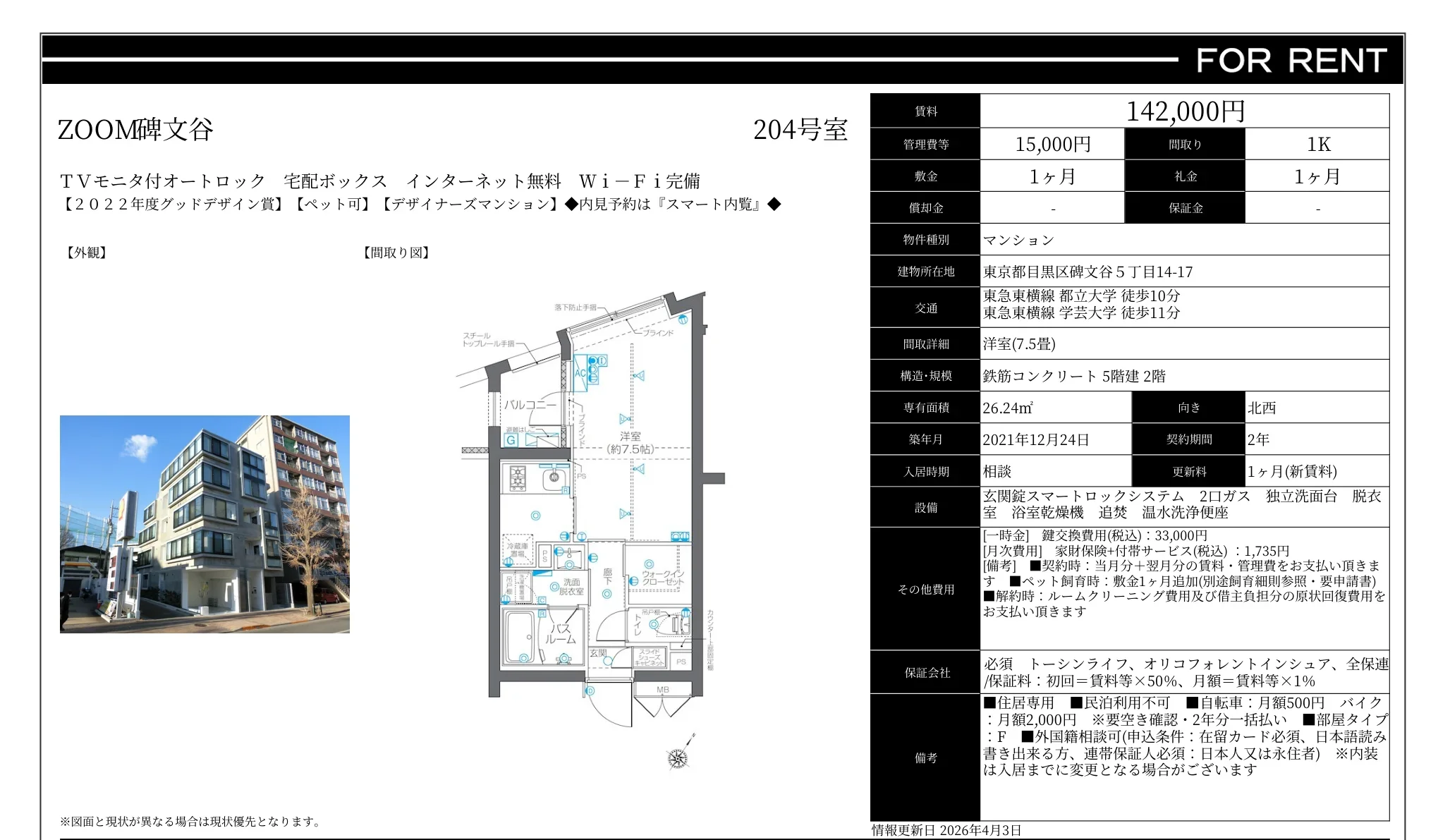 ズーム碑文谷 204号 0