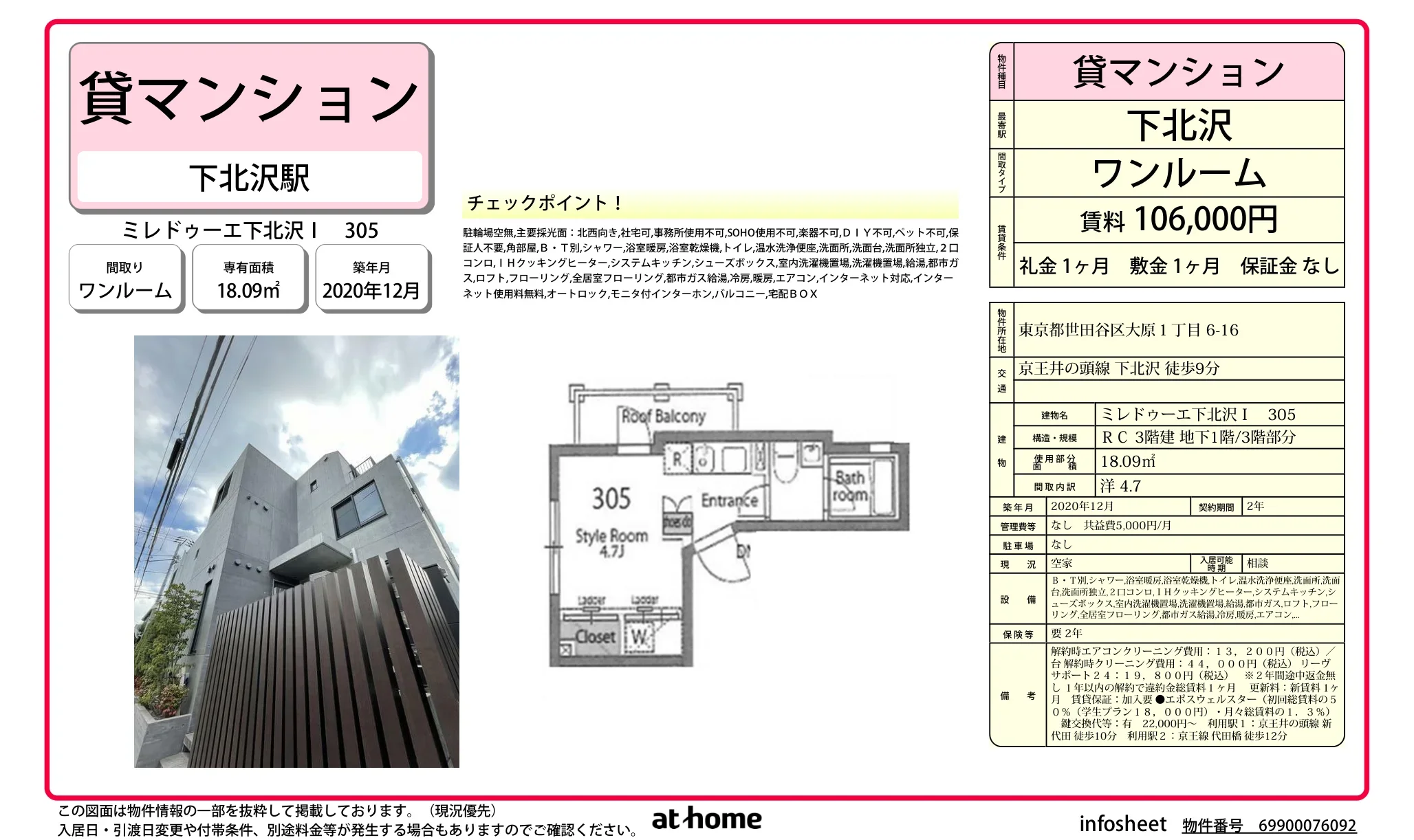 ミレドゥーエ下北沢Ⅰ 0