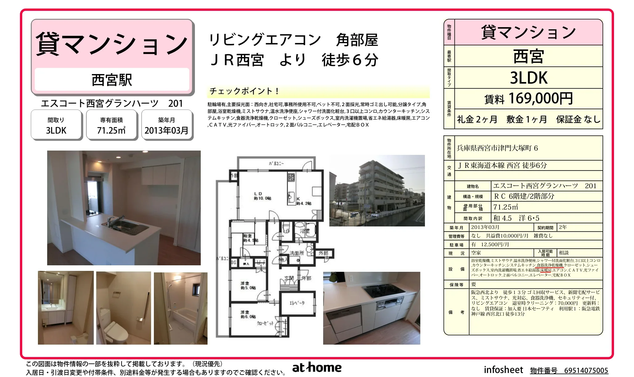 エスコート西宮グランハーツ 201 201号 0
